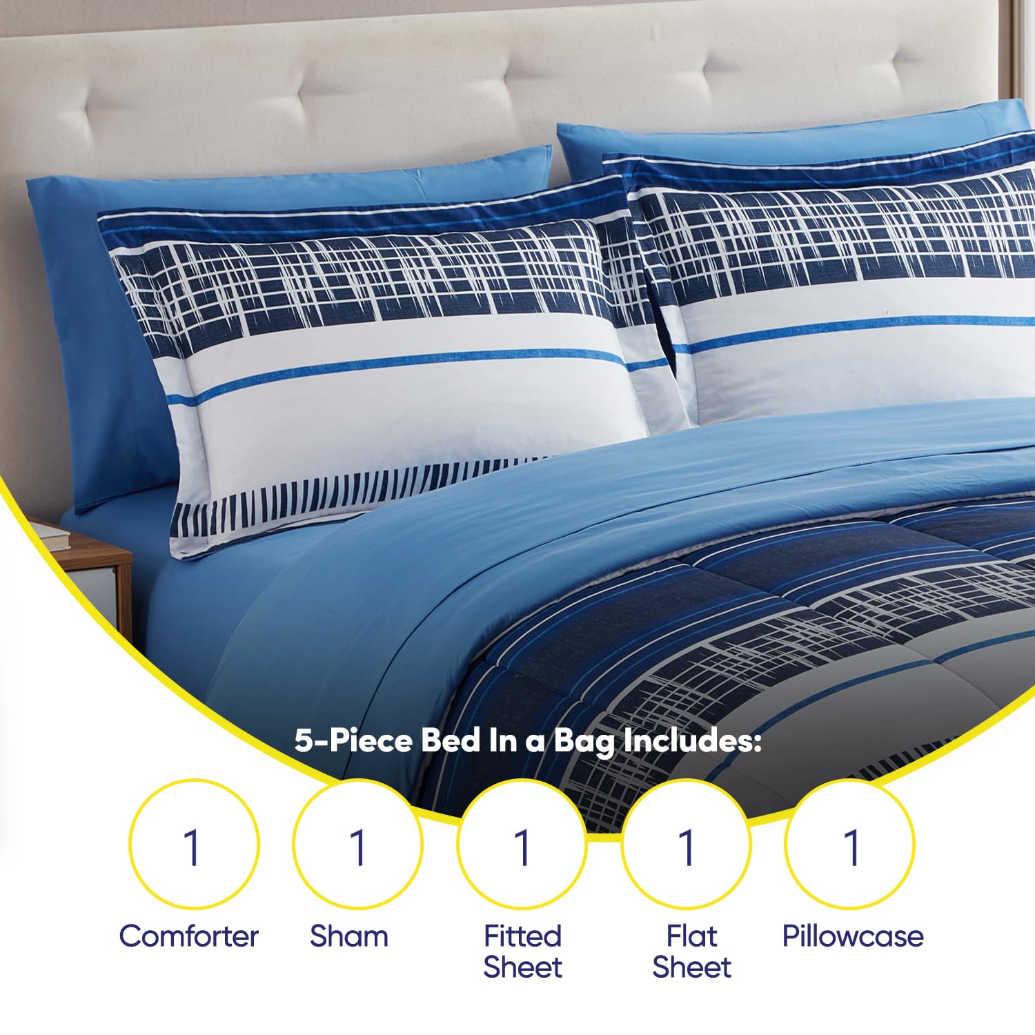 Foto 6 | Set De Edredón Sweet Home Collection Mediterranean Twin - Venta Internacional.