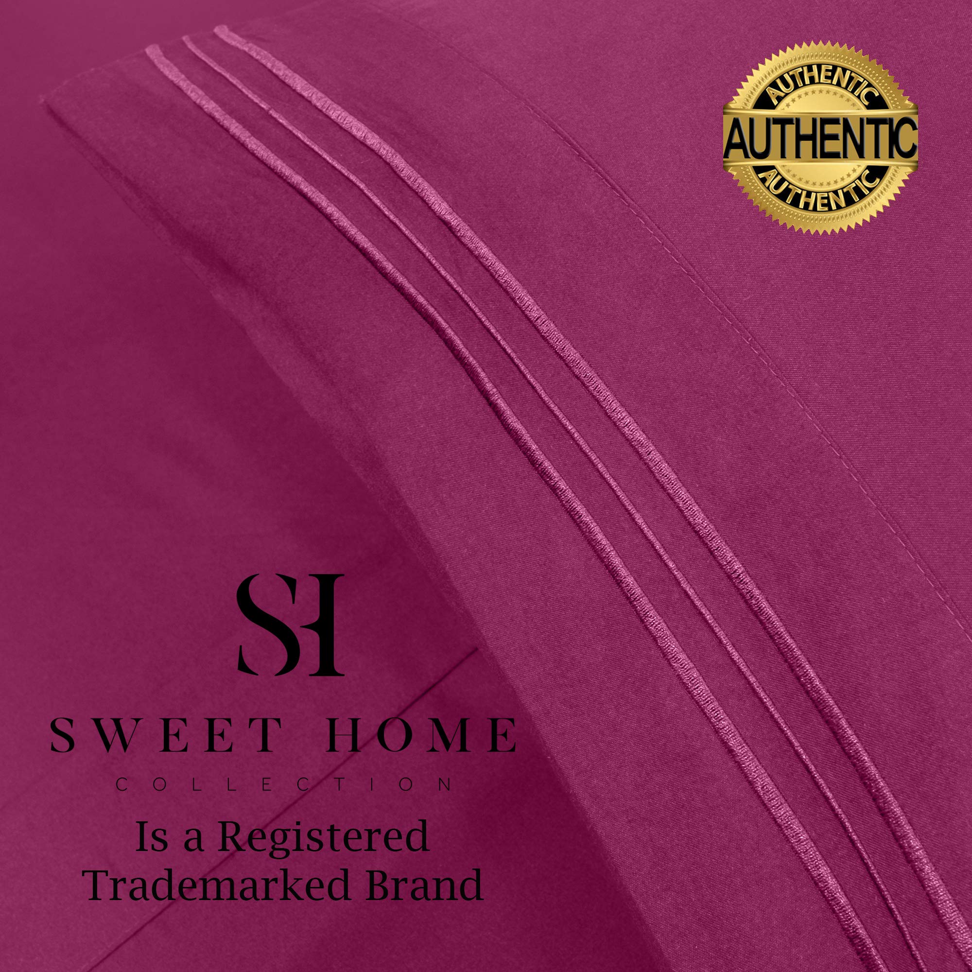 Foto 5 pulgar | Juego De Sábanas Sweet Home Collection 1500 Supreme Twin Xl Púrpura - Venta Internacional.