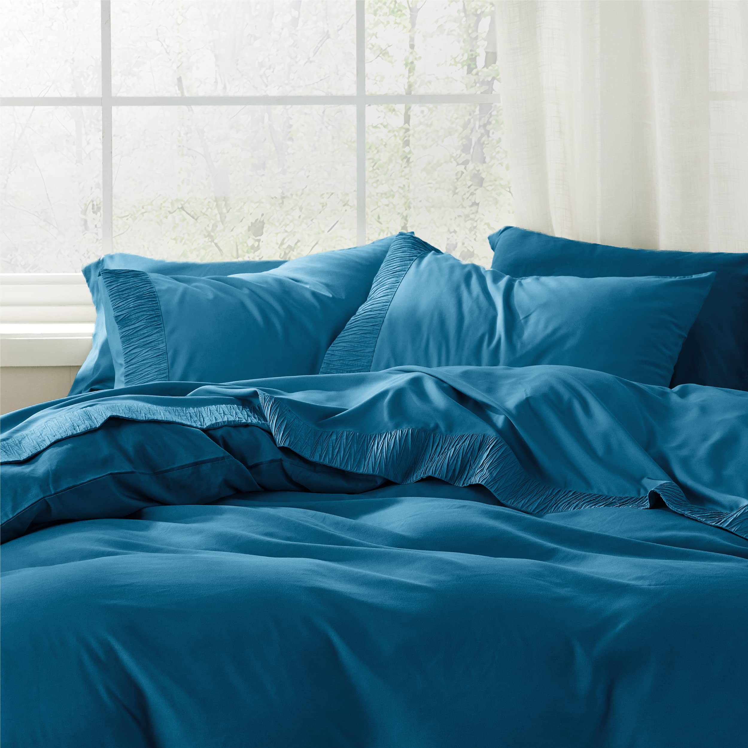Foto 4 pulgar | Juego De Sábanas Bedsure, Tamaño Queen, 4 Piezas, Poliéster Azul Turquesa - Venta Internacional.