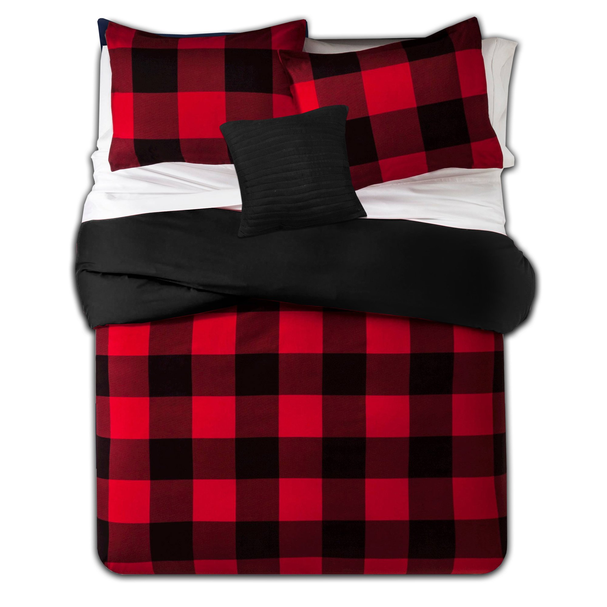 Foto 3 pulgar | Set De Edredón Sweet Home Collection King Buffalo Plaid - Venta Internacional.