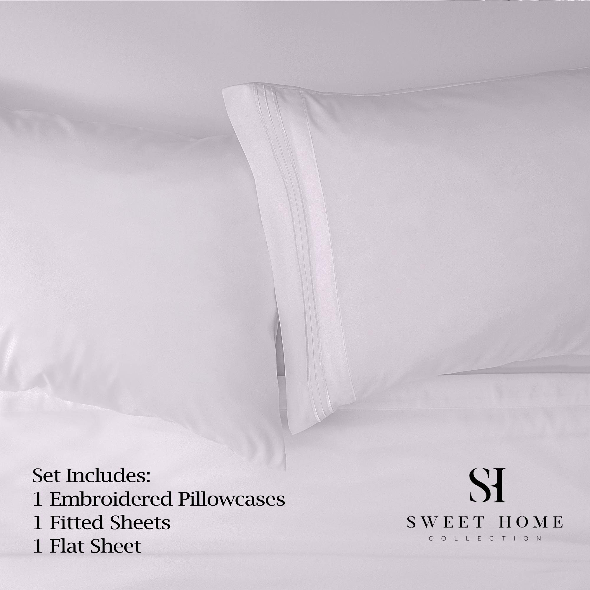 Foto 6 pulgar | Juego De Sábanas Sweet Home Collection 1500 Supreme Twin Lilac - Venta Internacional.