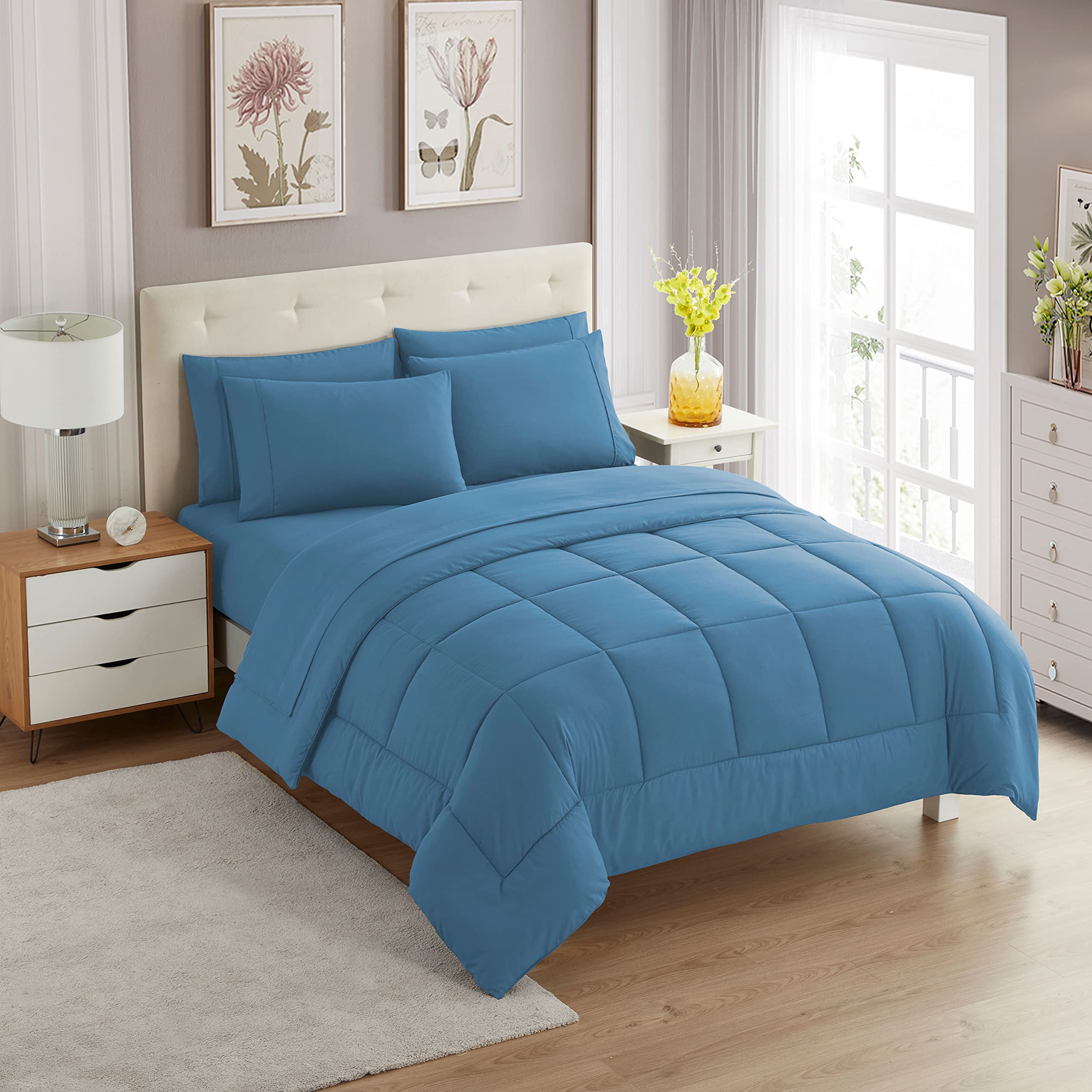 Foto 1 | Set De Edredón Sweet Home Collection De 7 Piezas Denim Queen - Venta Internacional.