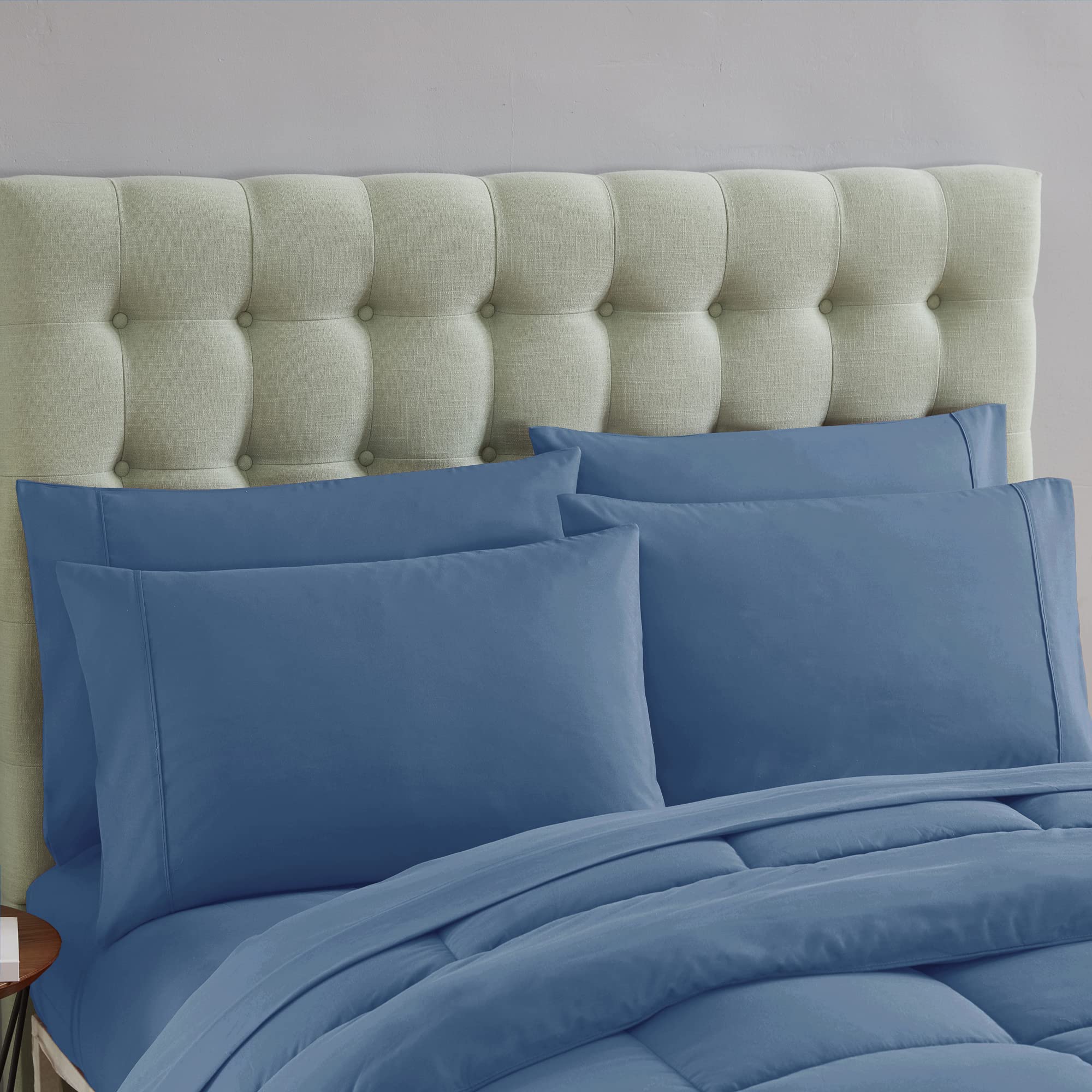 Foto 5 | Set De Edredón Sweet Home Collection De 7 Piezas Denim Queen - Venta Internacional.