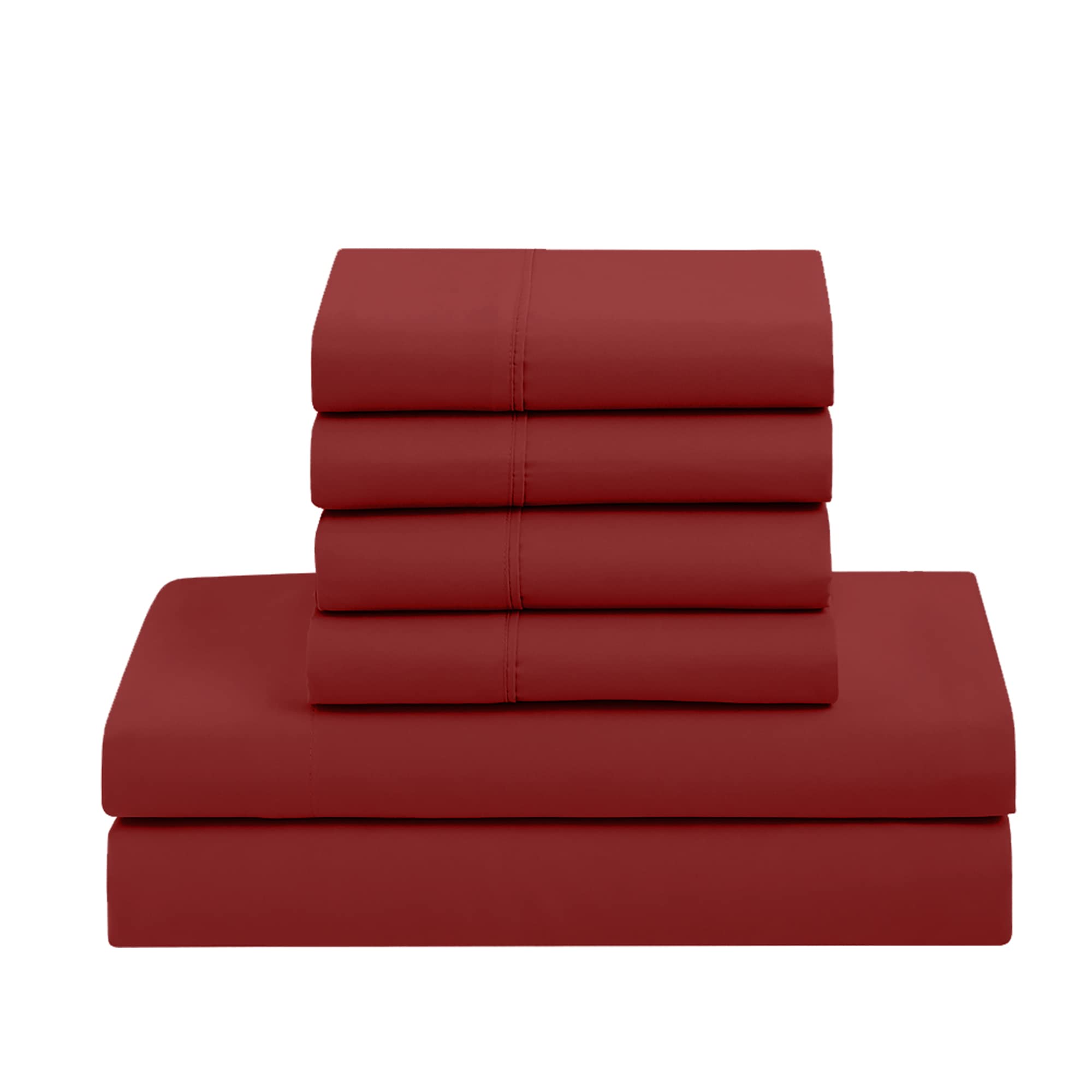 Foto 7 pulgar | Juego De Edredón Tamaño King Con Sábanas, Ropa De Cama De 7 Piezas, Color Rojo - Venta Internacional.