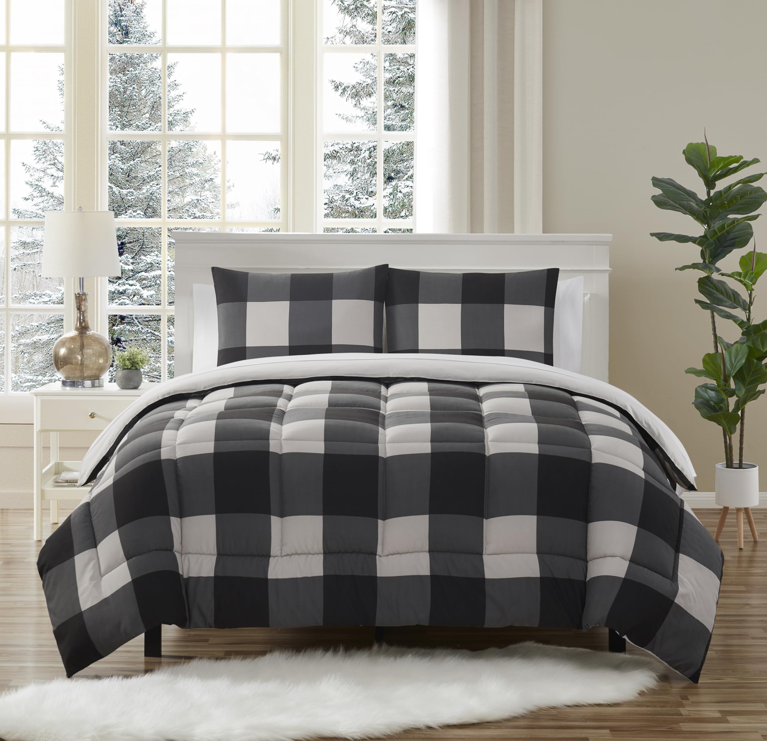 Foto 1 | Set De Edredón Sweet Home Collection King Buffalo Plaid - Venta Internacional.