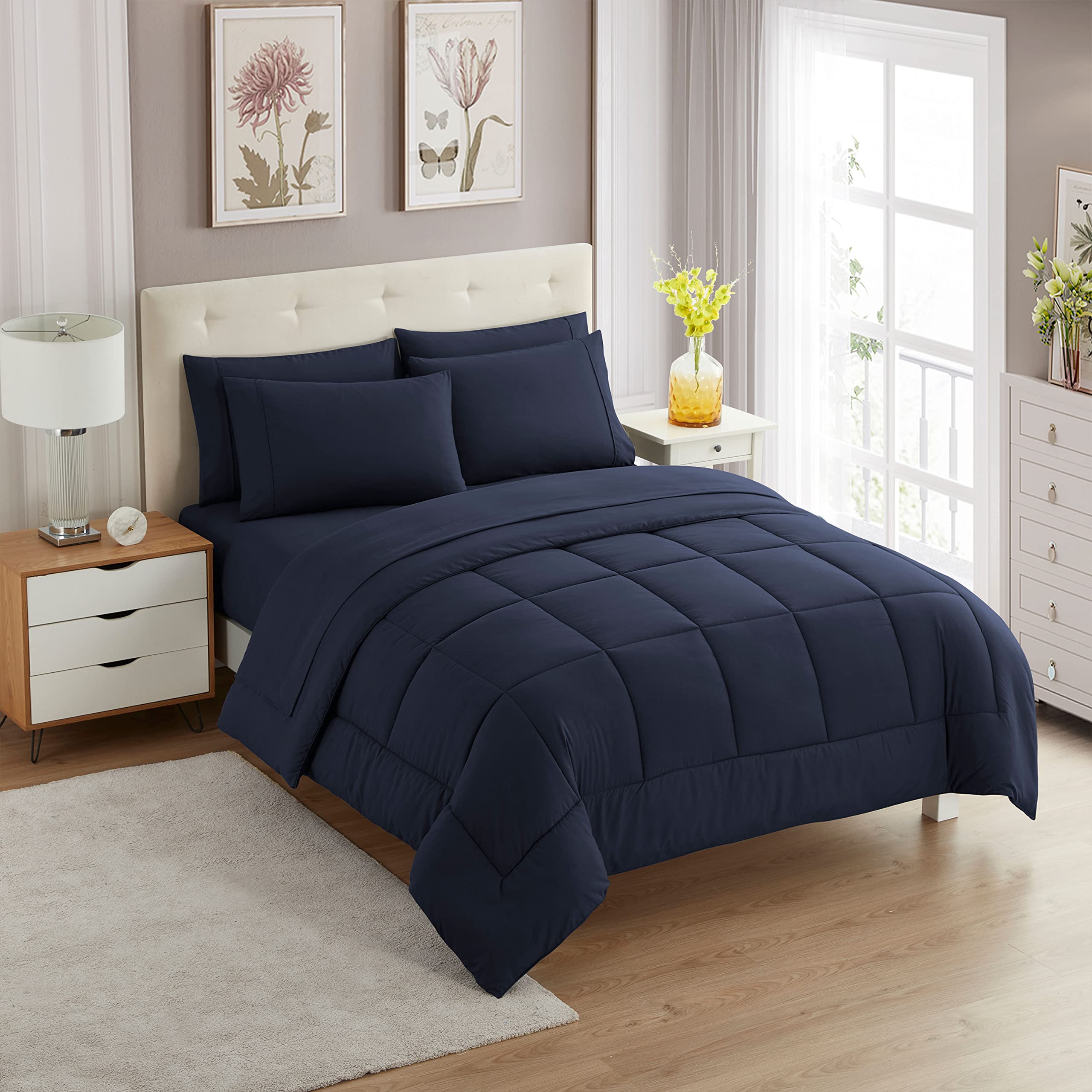 Foto 1 | Set De Edredón Sweet Home Collection Navy Twin Xl, 7 Piezas - Venta Internacional.
