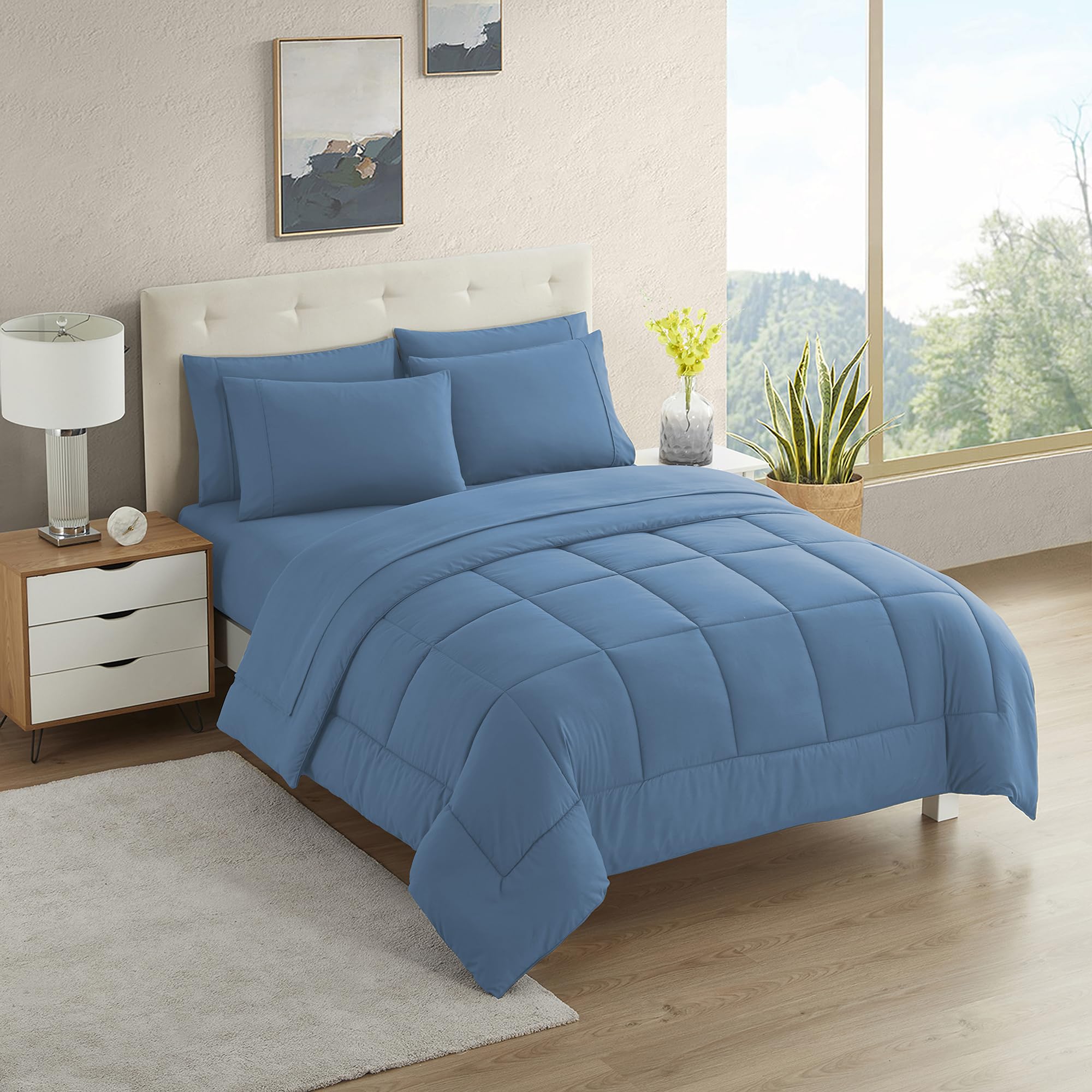 Foto 1 | Set De Edredón Sweet Home Collection Rv Short Queen Denim - Venta Internacional.