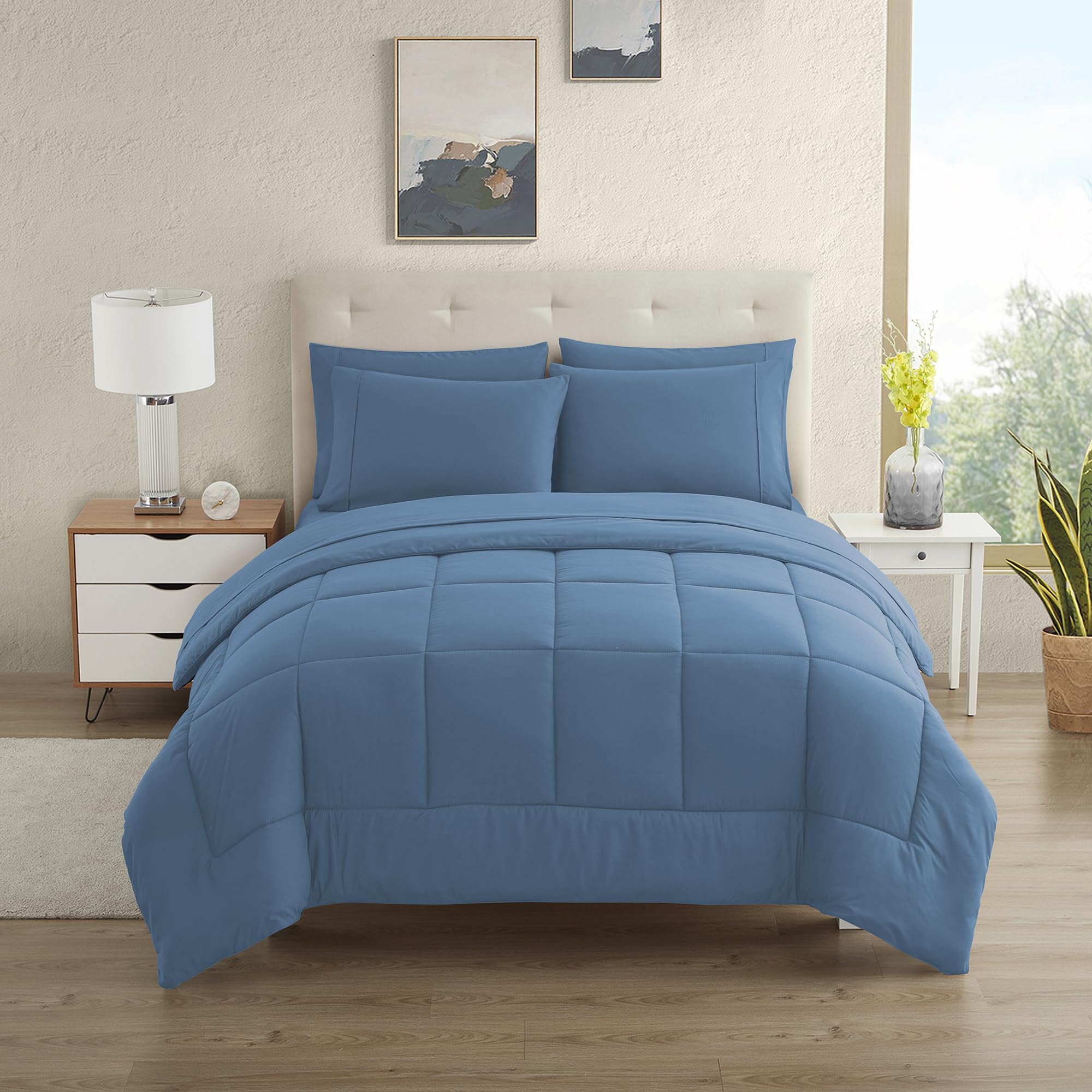 Foto 2 | Set De Edredón Sweet Home Collection Rv Short Queen Denim - Venta Internacional.