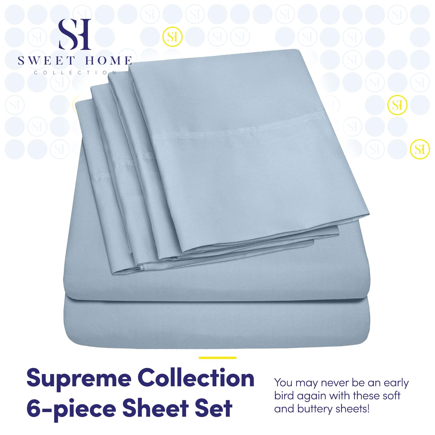 Foto 3 pulgar | Sábanas Sweet Home Collection 1500 Supreme Full Blue - Venta Internacional.