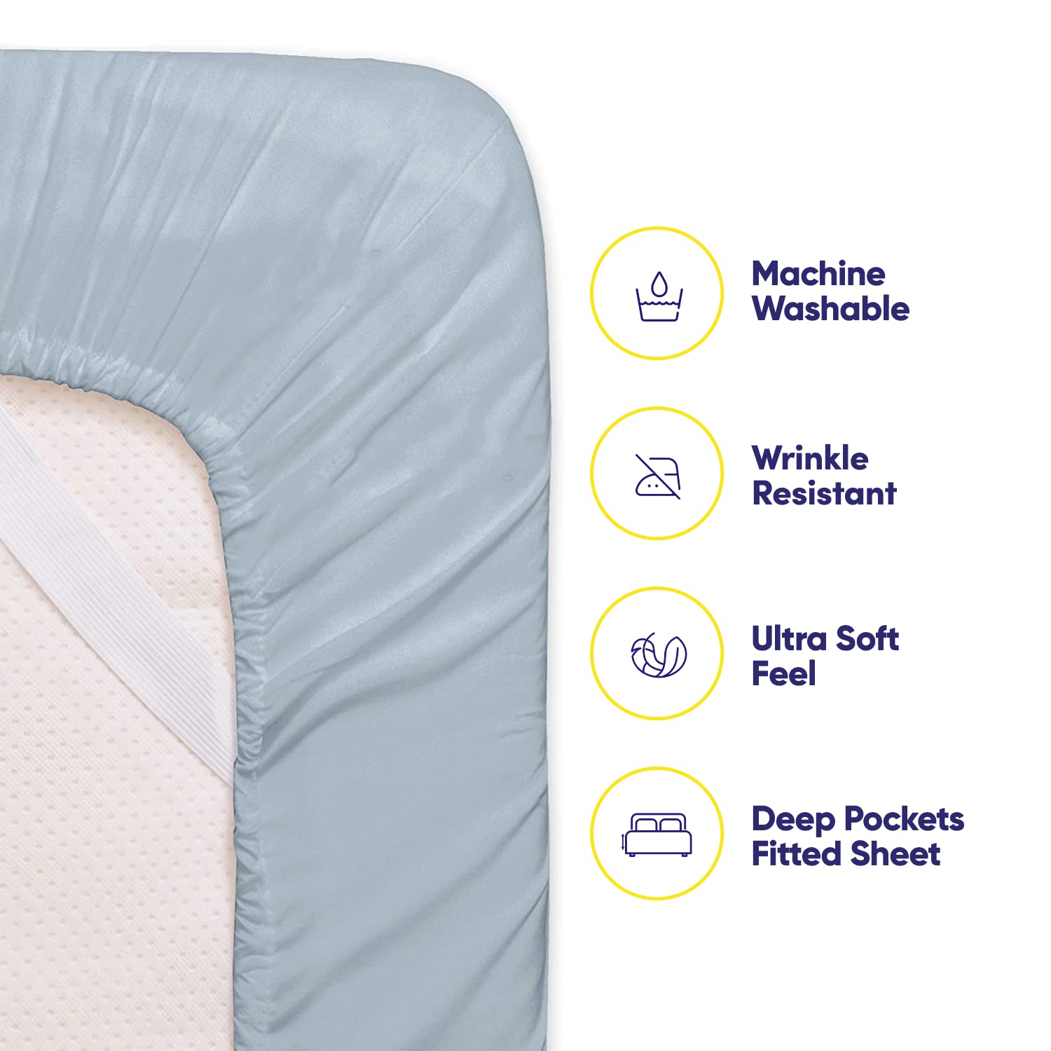 Foto 4 pulgar | Sábanas Sweet Home Collection 1500 Supreme Full Blue - Venta Internacional.