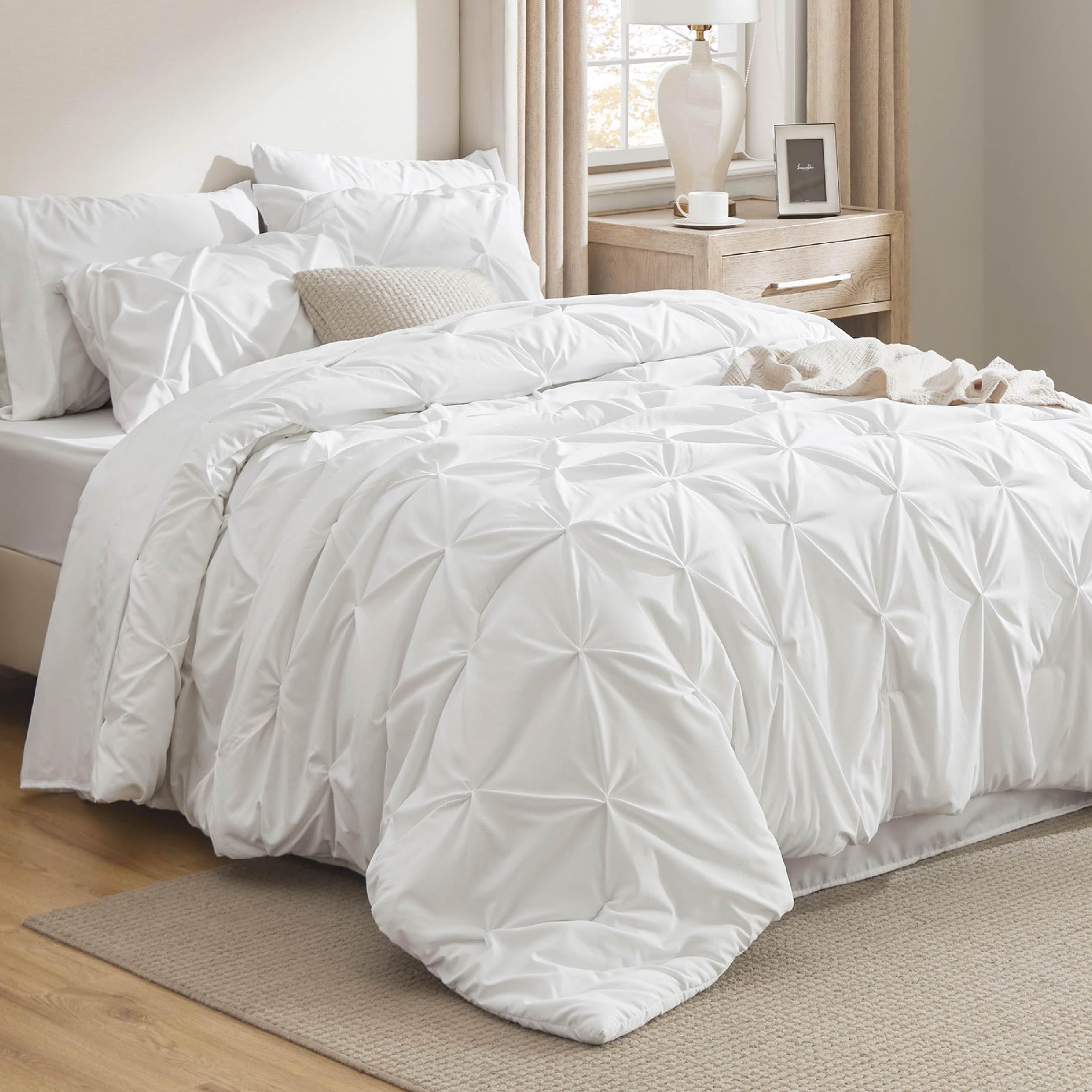 Foto 1 | Juego De Edredón Bedsure Queen Size, 7 Piezas, Blanco Con Sábanas - Venta Internacional.