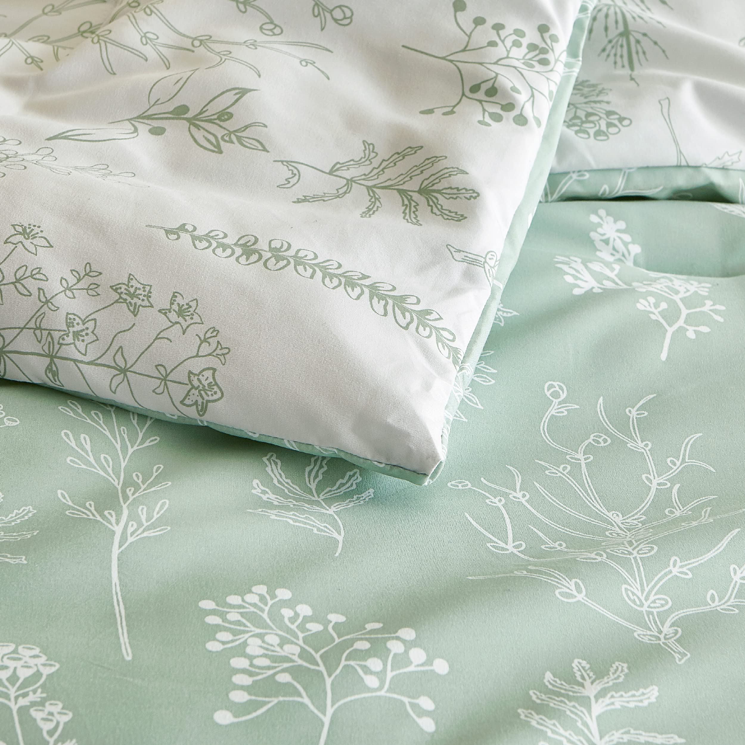 Foto 8 pulgar | Juego De Edredón Bedsure Queen Verde Salvia Con Estampado Floral, 3 Piezas - Venta Internacional.