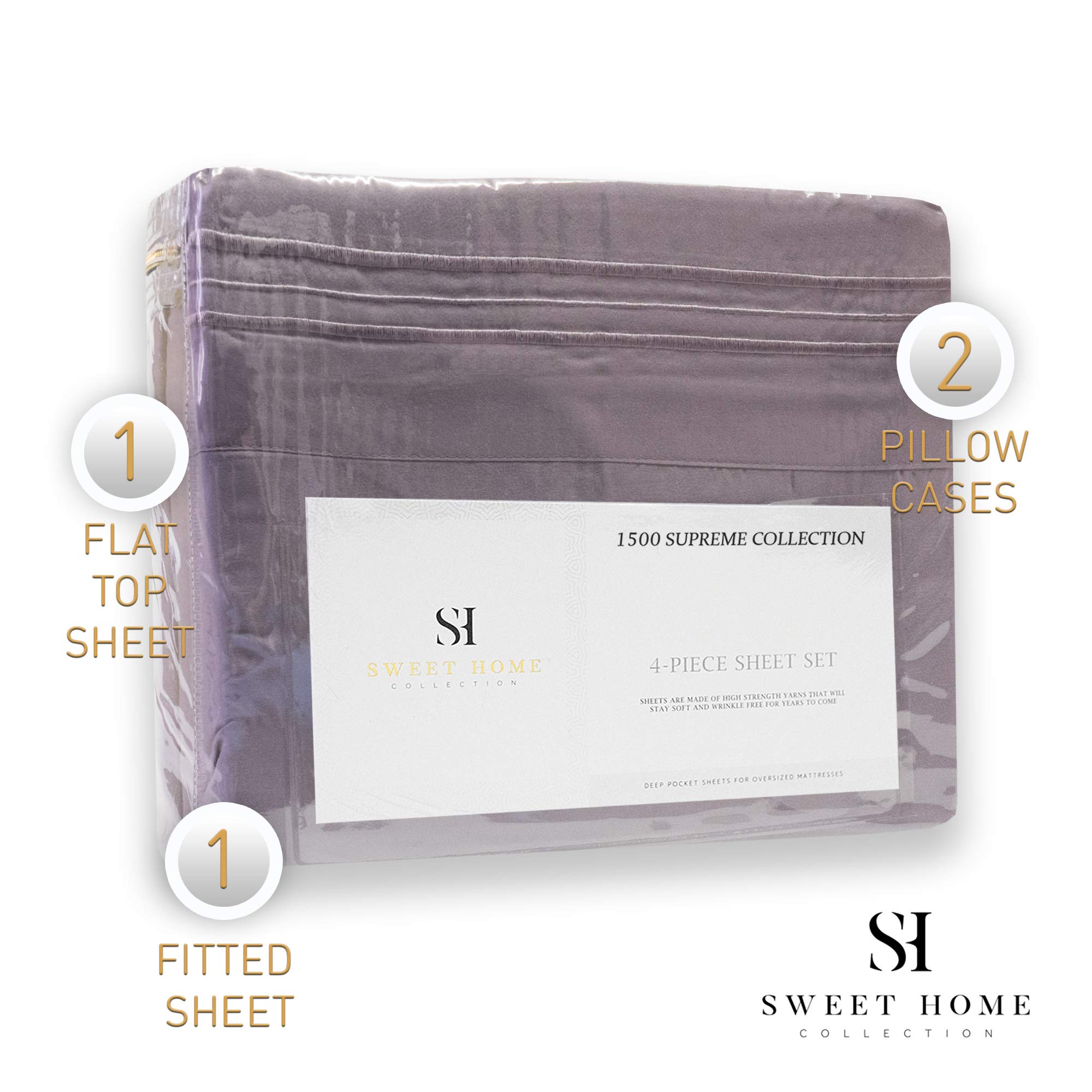 Foto 5 | Juego De Sábanas Sweet Home Collection 1500 Supreme California King - Venta Internacional.