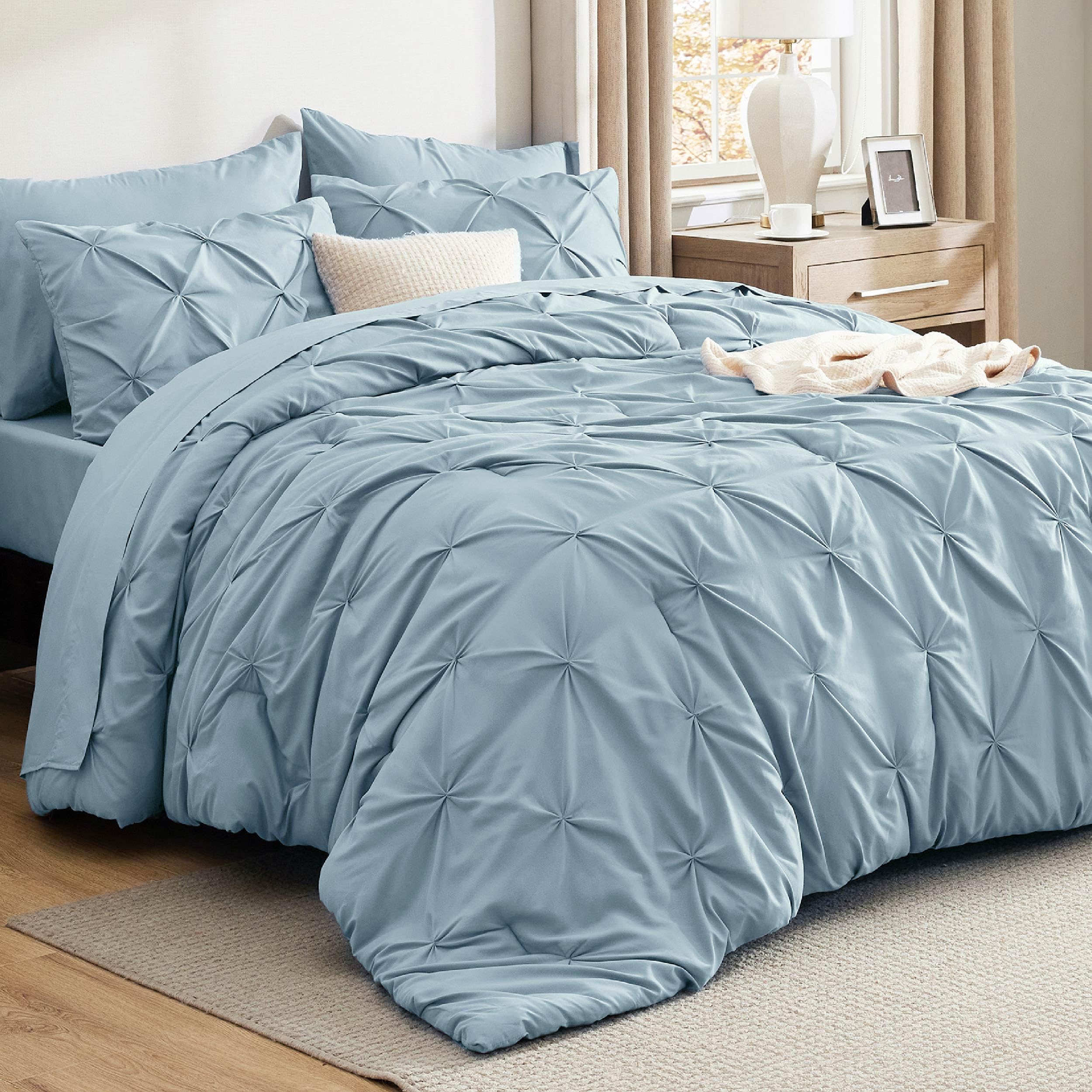 Foto 1 | Juego De Edredón Bedsure, Tamaño King, Azul Claro, 7 Piezas - Venta Internacional.