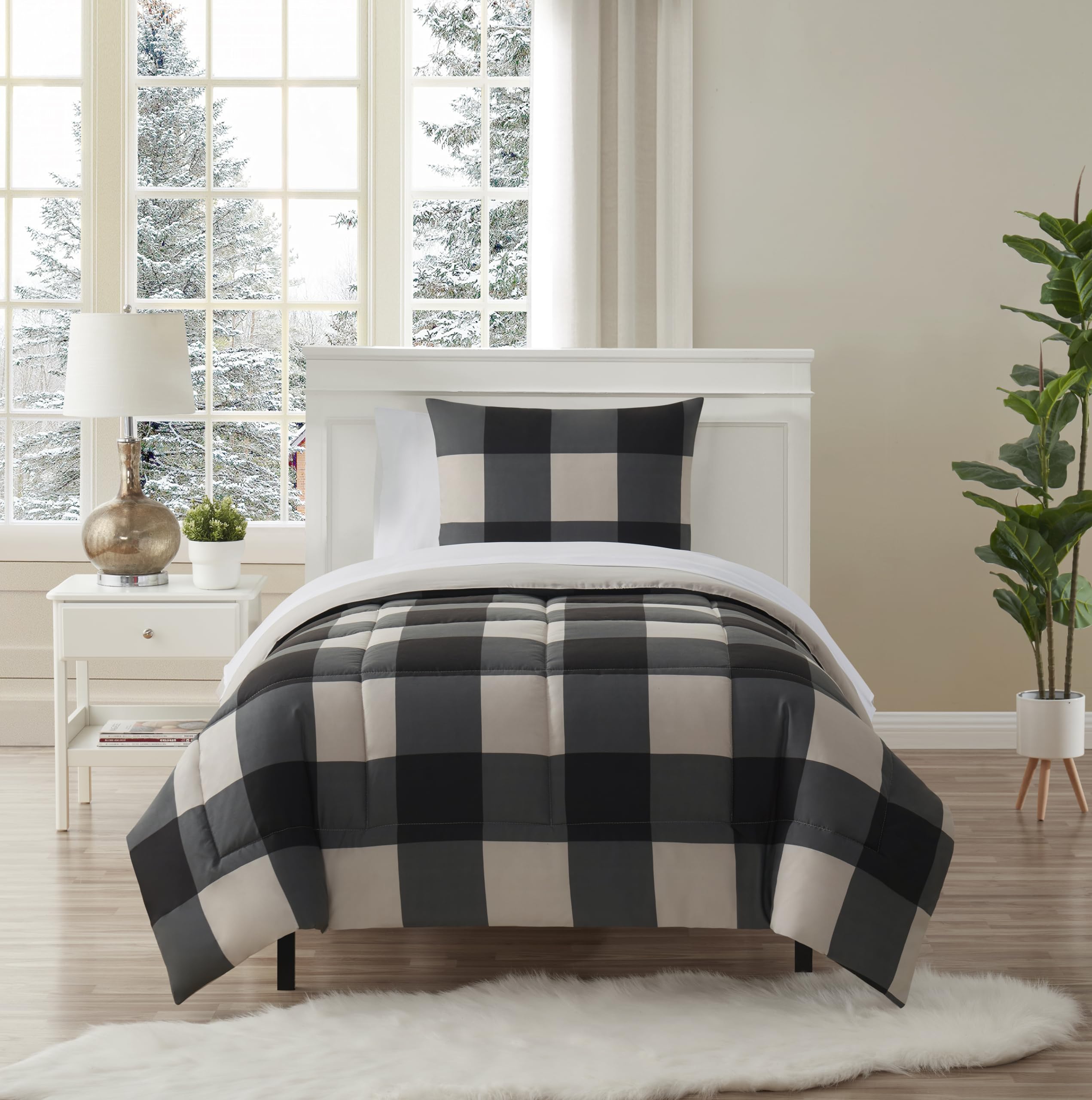Foto 2 pulgar | Set De Edredón Sweet Home Collection Buffalo Plaid Twin - Venta Internacional.
