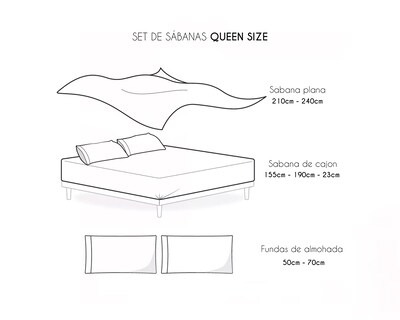 Foto 4 | Juego de Sábanas Queen 2800 Hilos Suaves y Cómodas