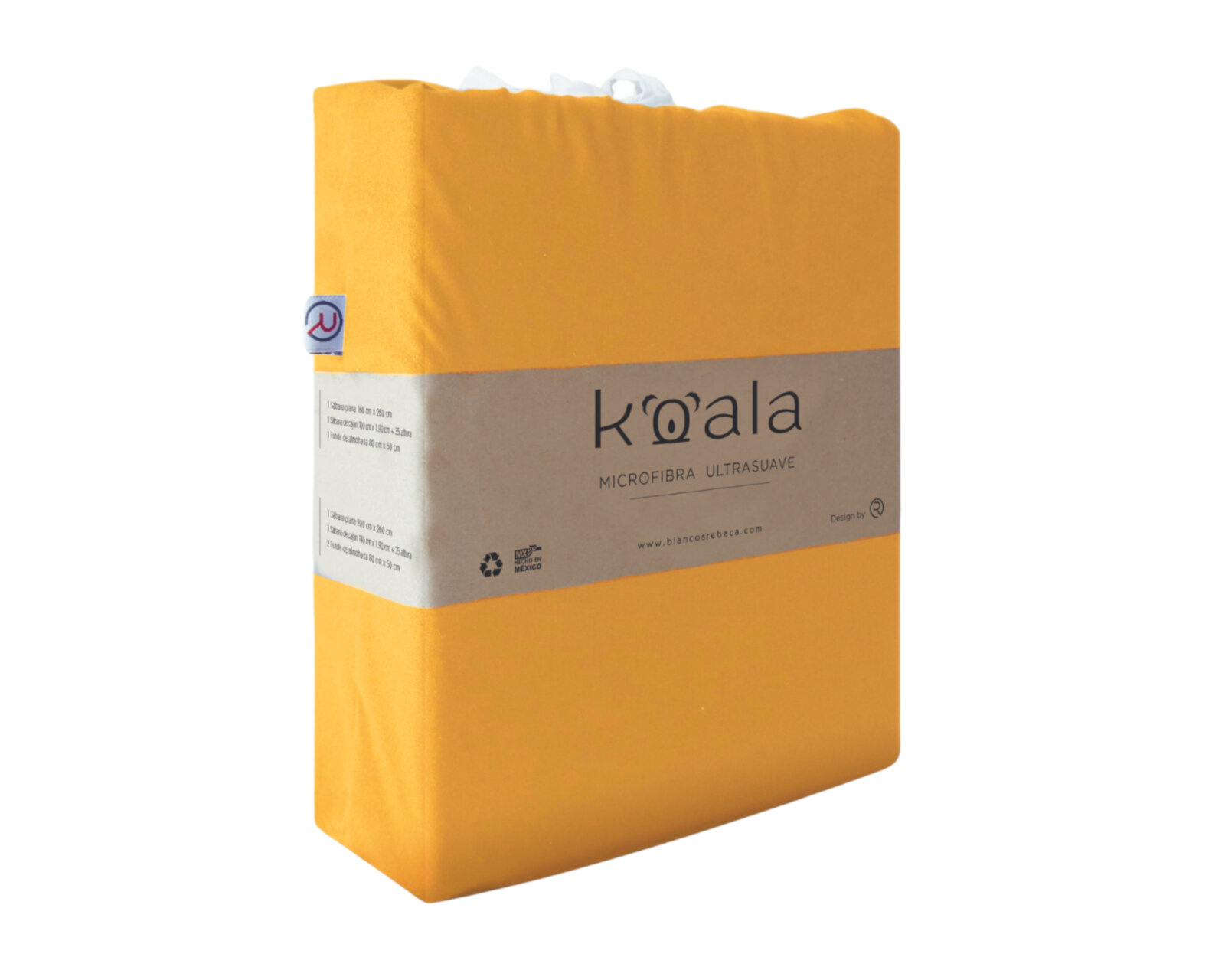Foto 2 pulgar | Juego De Sábanas De Microfibra Koala - Amarillo Mango  - Matrimonial