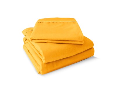 Foto 2 | Juego De Sábanas De Microfibra Koala - Amarillo Mango - Matrimonial