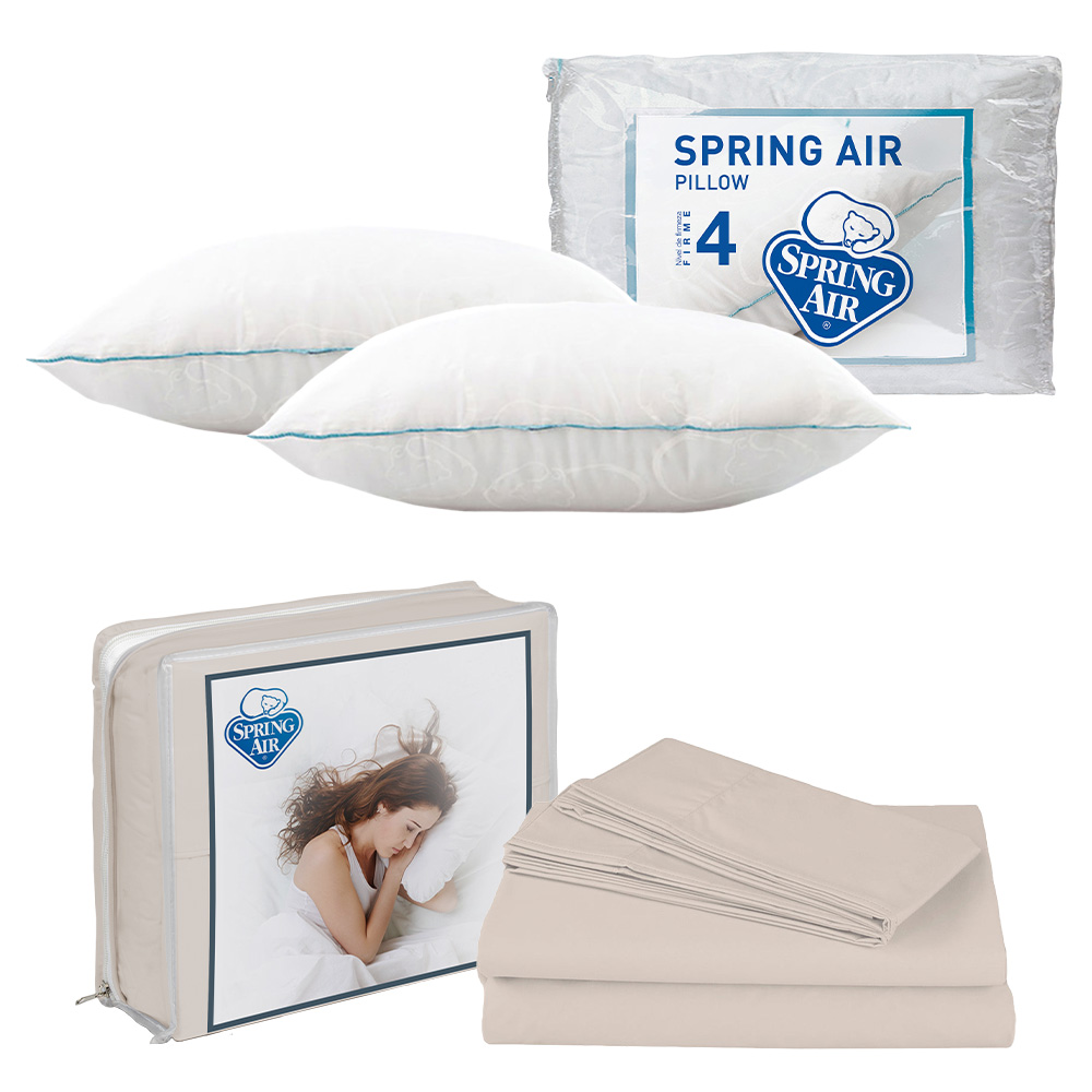 Sábanas Basic Crema Matrimonial + 2 Almohadas Osos
