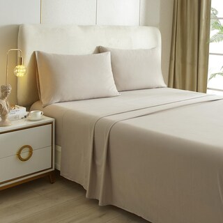 Foto 2 | Juego de Sábanas King Luxury Beige - Venta Internacional