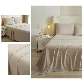 Foto 6 | Juego de Sábanas King Luxury Beige - Venta Internacional