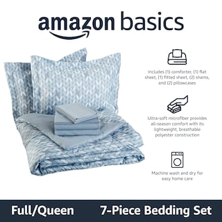 Foto 2 | Juego de Edredón Amazon Basics Full Queen con Sábanas 5 Piezas - Venta Internacional