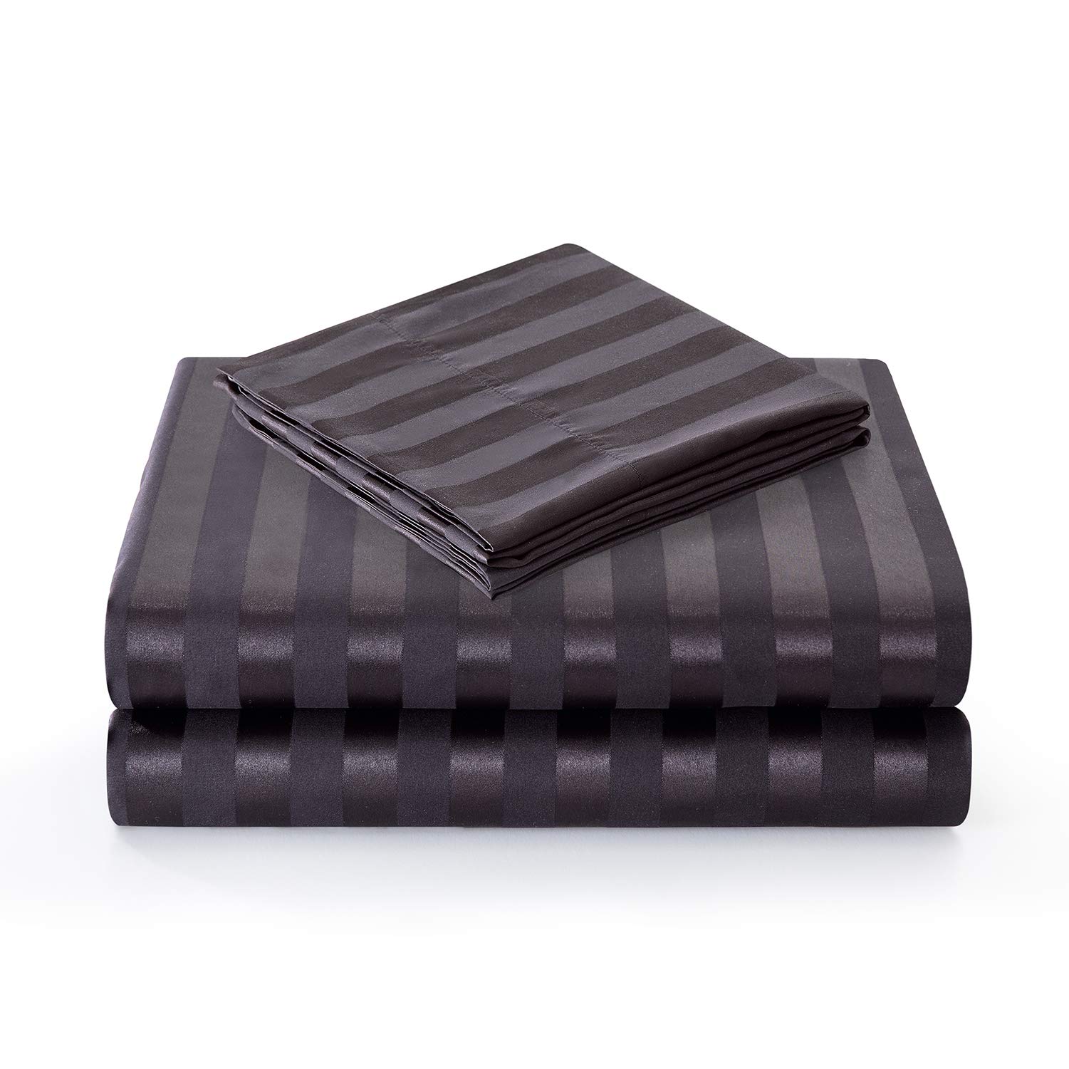Foto 7 | Juego De Cama Lanest Housing Con Sábanas De Seda Satinada, Tamaño Queen, Negro - Venta Internacional.