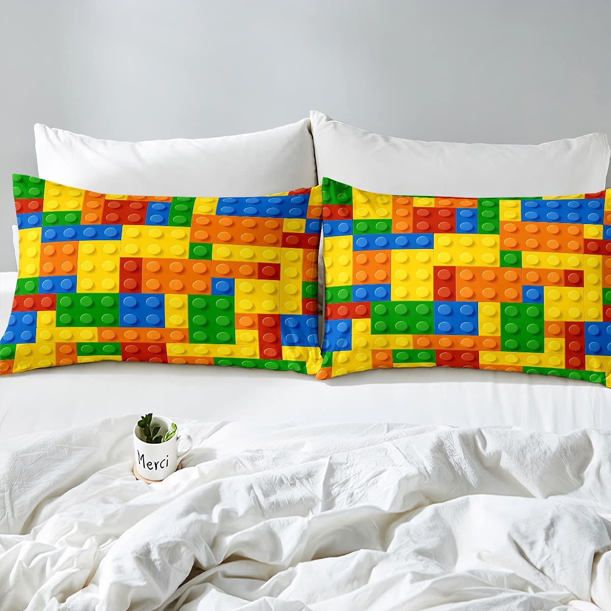 Foto 5 pulgar | Juego De Sábanas Feelyou Kids Games, Bloques De Construcción De Tamaño Completo - Venta Internacional.