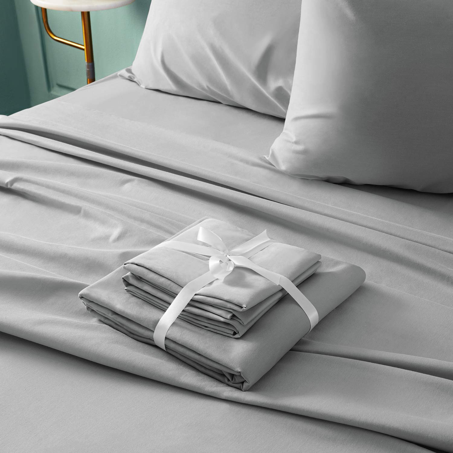 Foto 4 | Sábanas Bysure Hotel Luxury De 6 Piezas De Microfibra 1800tc, Color Gris - Venta Internacional.