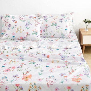 Foto 1 | Juego de Sábanas Bysure Tamaño Queen 6 Piezas Estampado Floral Pastel - Venta Internacional