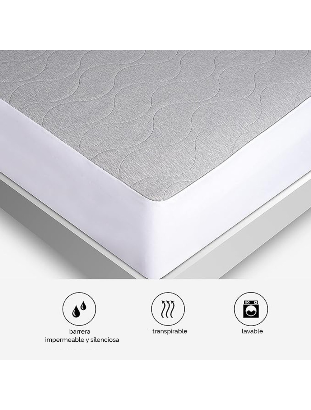 Foto 2 | Protector Bedgear Grey Air-x King Size
