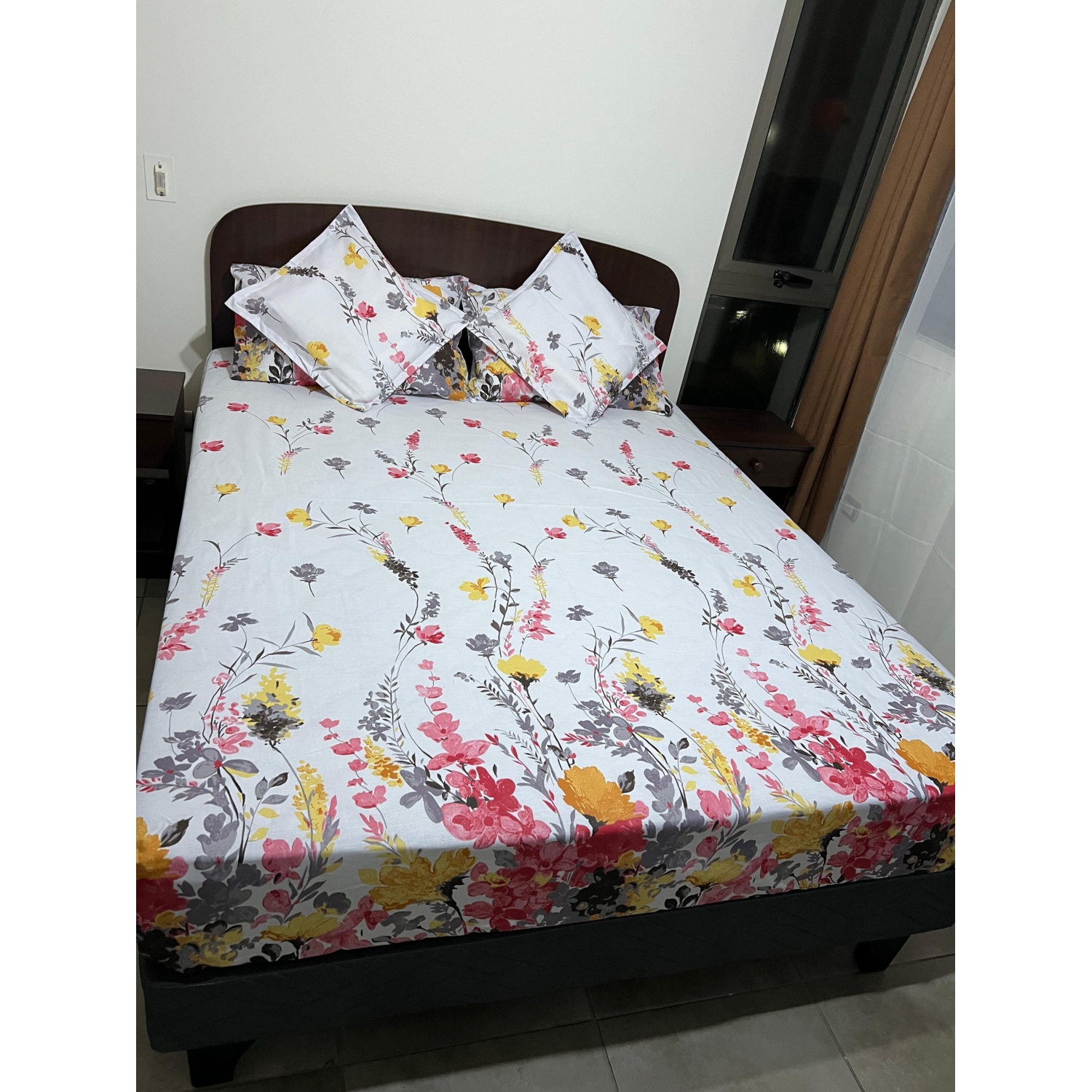 Foto 1 | Juego De Sábanas Florencia De 2 Plazas Y 144 Hilos, Color Blanco - Venta Internacional.