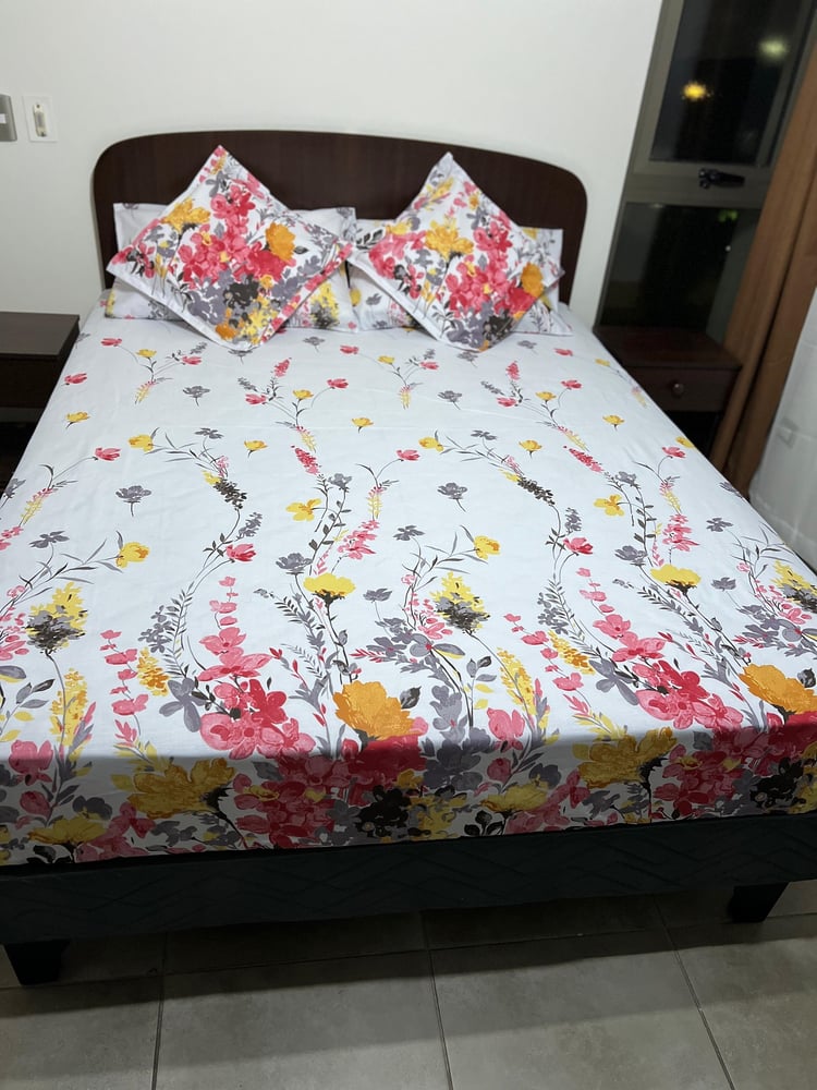 Foto 4 | Juego De Sábanas Florencia De 2 Plazas Y 144 Hilos, Color Blanco - Venta Internacional.