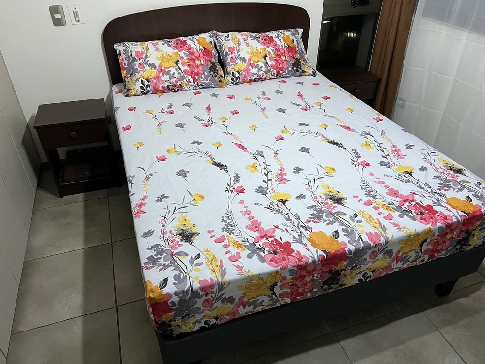 Foto 5 | Juego De Sábanas Florencia De 2 Plazas Y 144 Hilos, Color Blanco - Venta Internacional.
