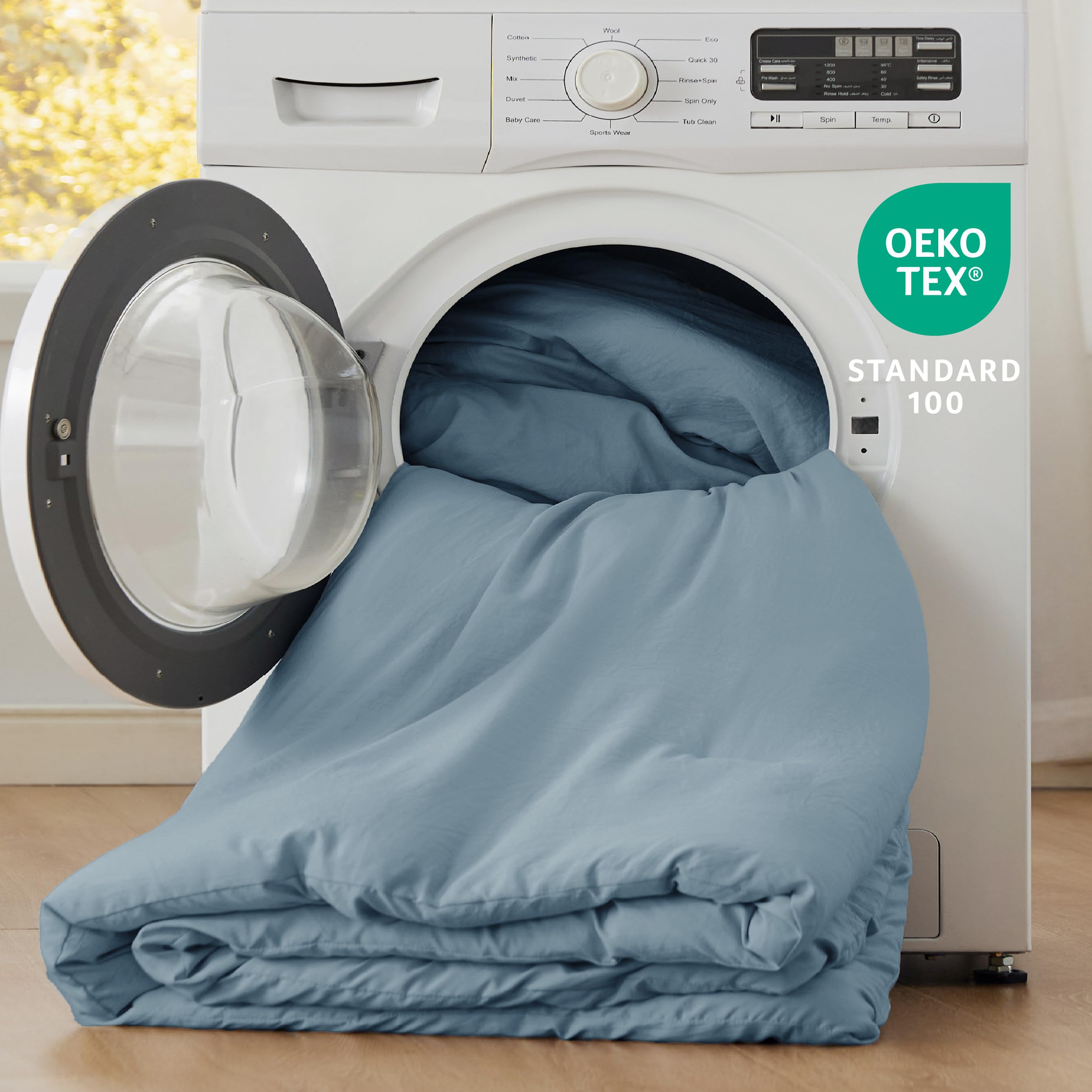 Foto 5 | Juego De Edredón Bedsure Extragrande King, Color Azul Mineral, 3 Piezas - Venta Internacional.