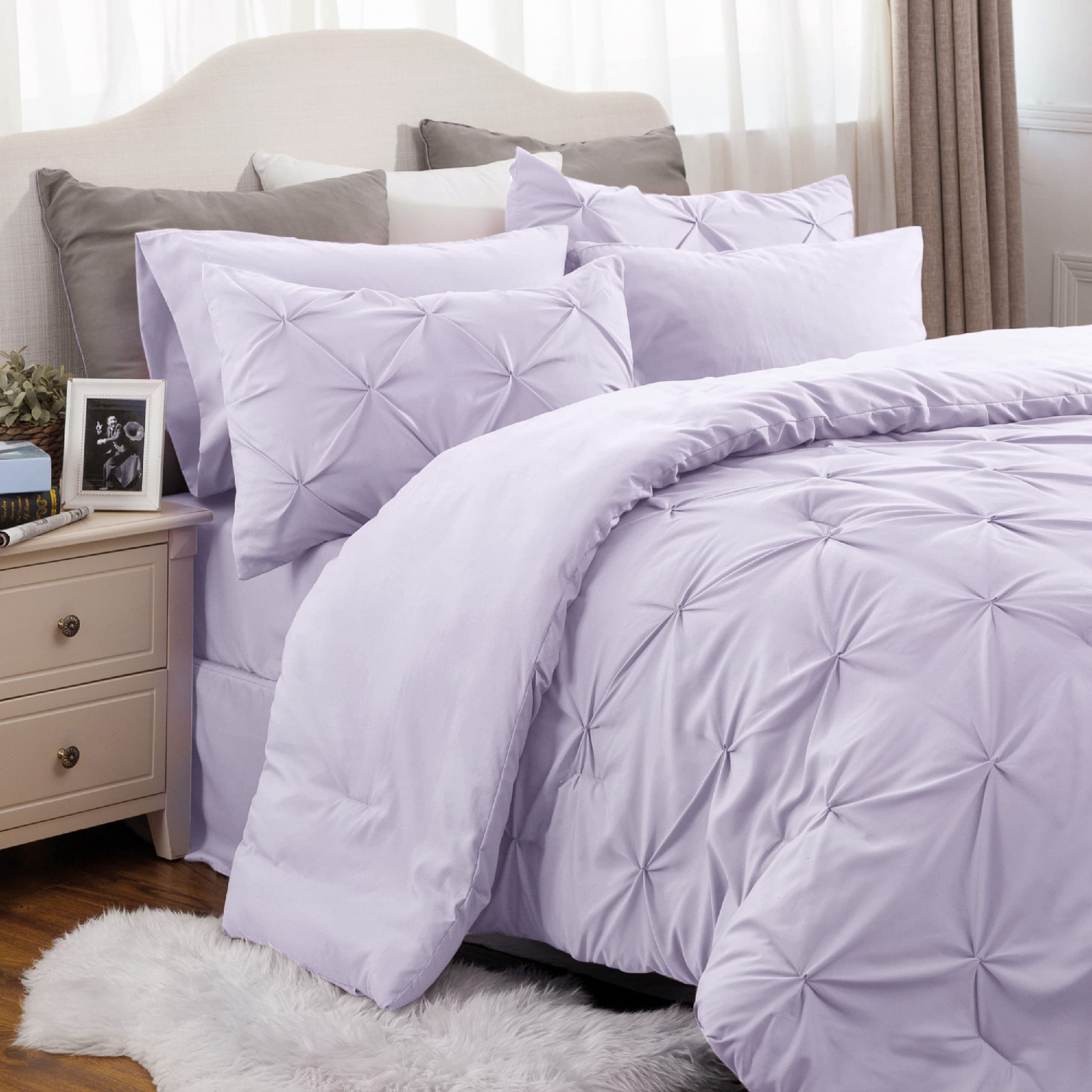 Foto 7 pulgar | Juego De Edredón Bedsure Queen De Color Morado Claro Con 7 Piezas - Venta Internacional.