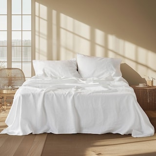 Foto 1 | Juego de Sábanas King Size Blanco 4 Piezas - Venta Internacional