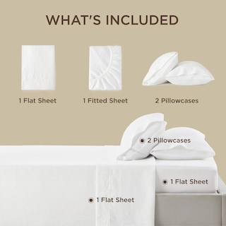 Foto 6 | Juego de Sábanas King Size Blanco 4 Piezas - Venta Internacional