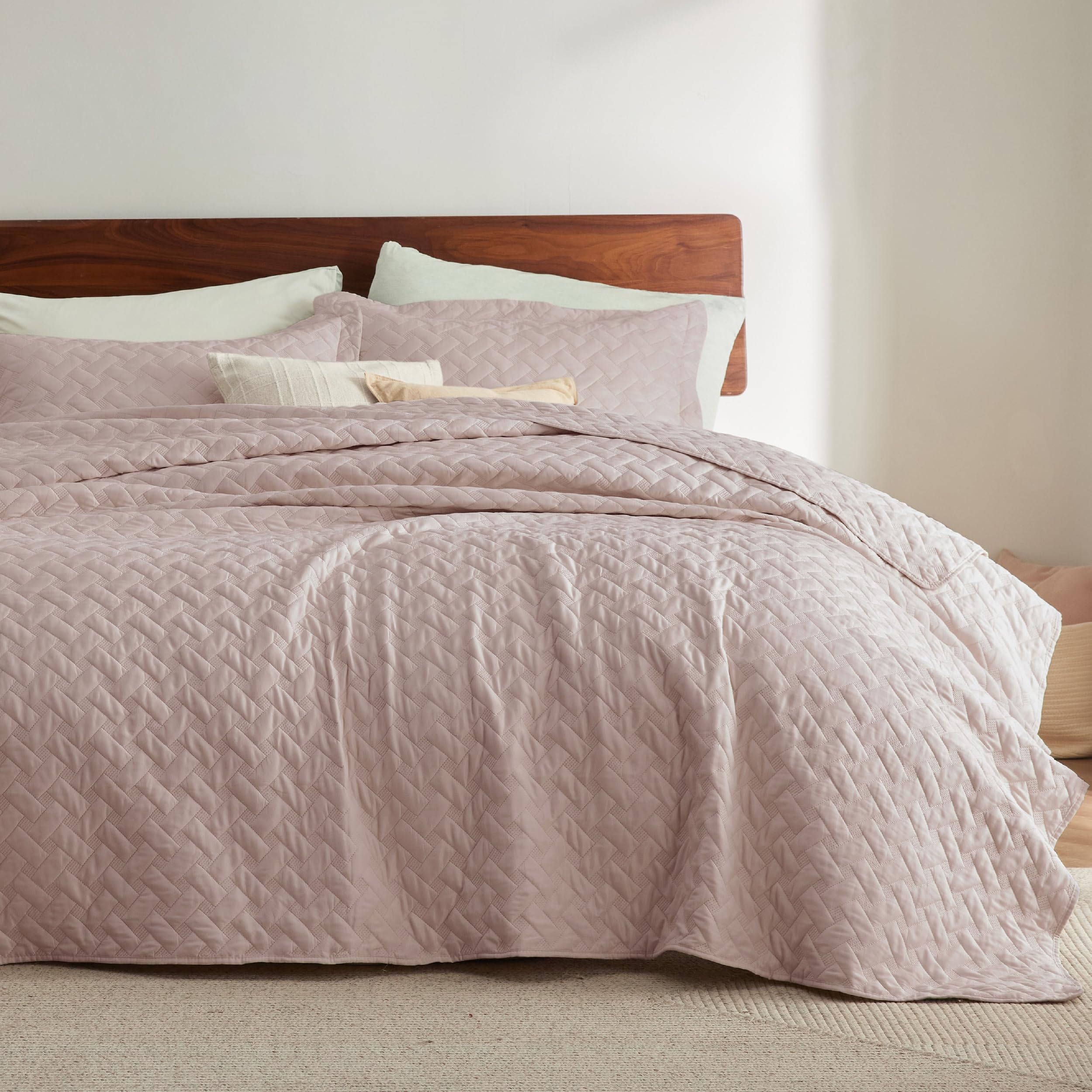 Foto 2 pulgar | Colcha para Cama King,  Rosa - Venta Internacional