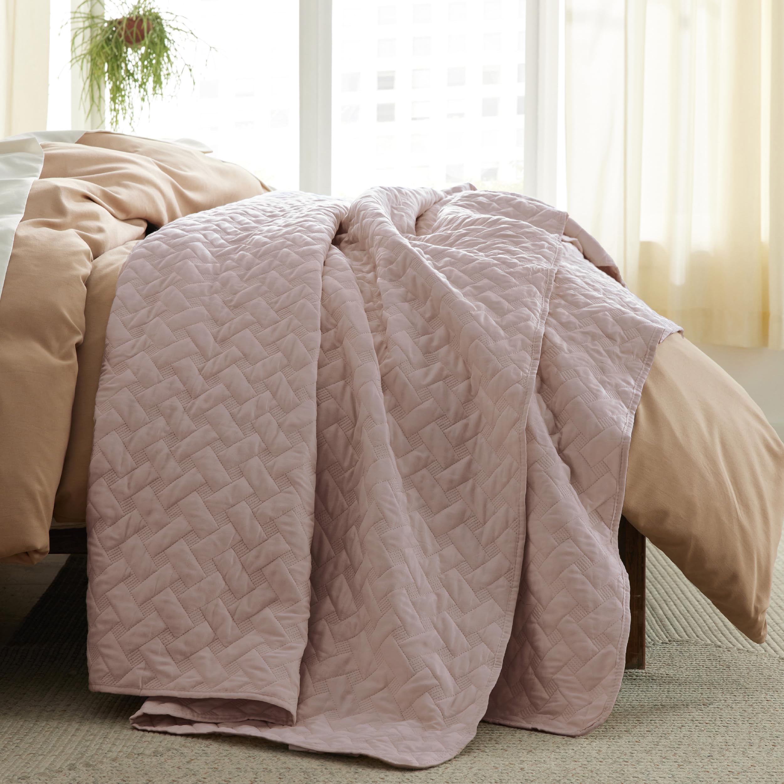 Foto 3 pulgar | Colcha para Cama King,  Rosa - Venta Internacional