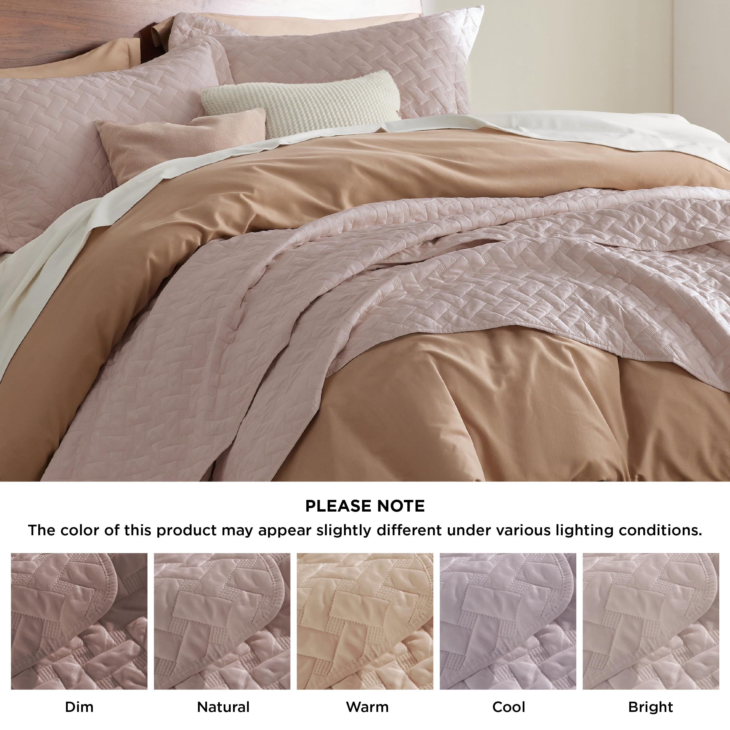 Foto 7 pulgar | Colcha para Cama King,  Rosa - Venta Internacional