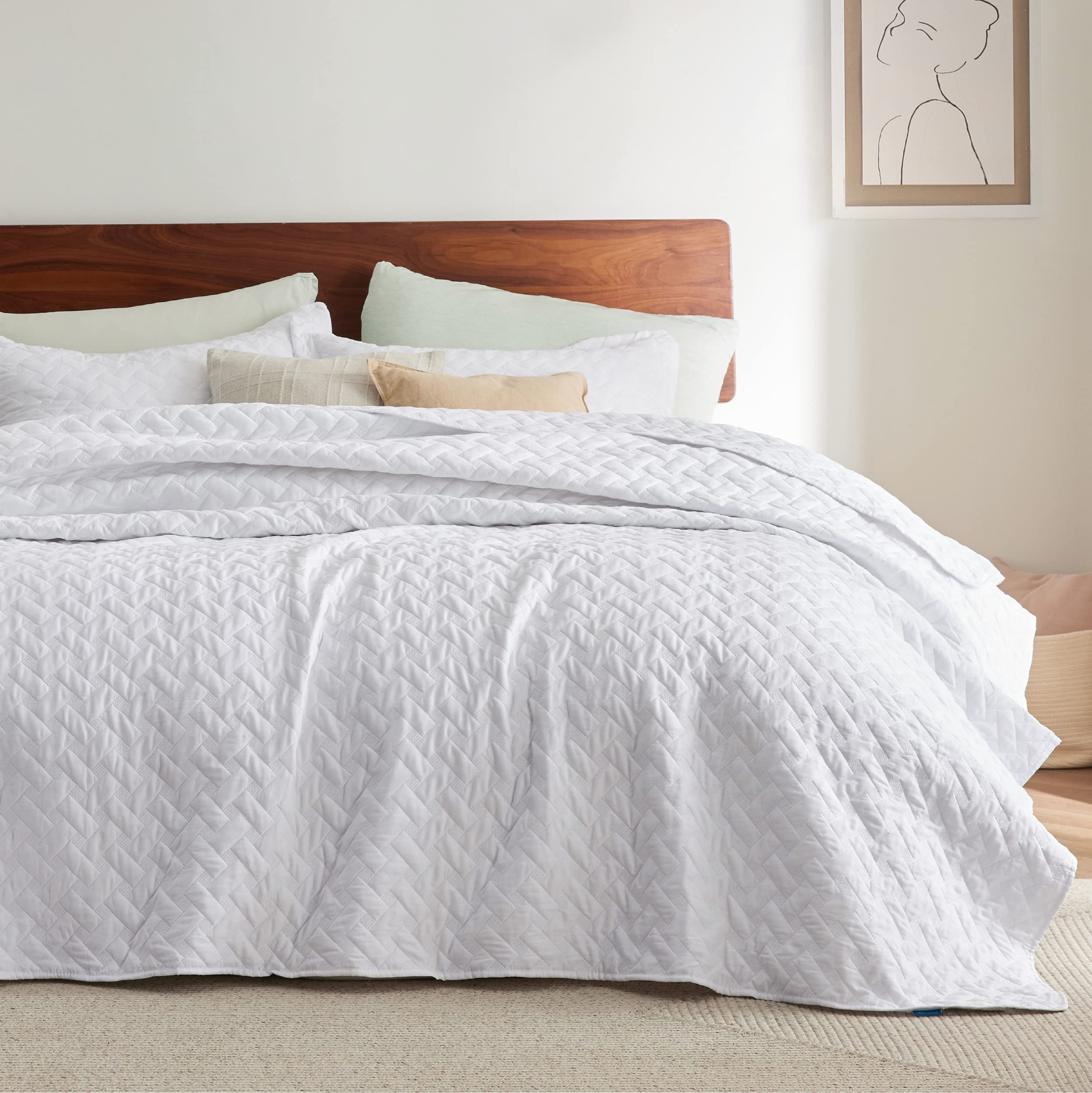Foto 2 pulgar | Colcha California Bedsure King Size Blanca - Venta Internacional