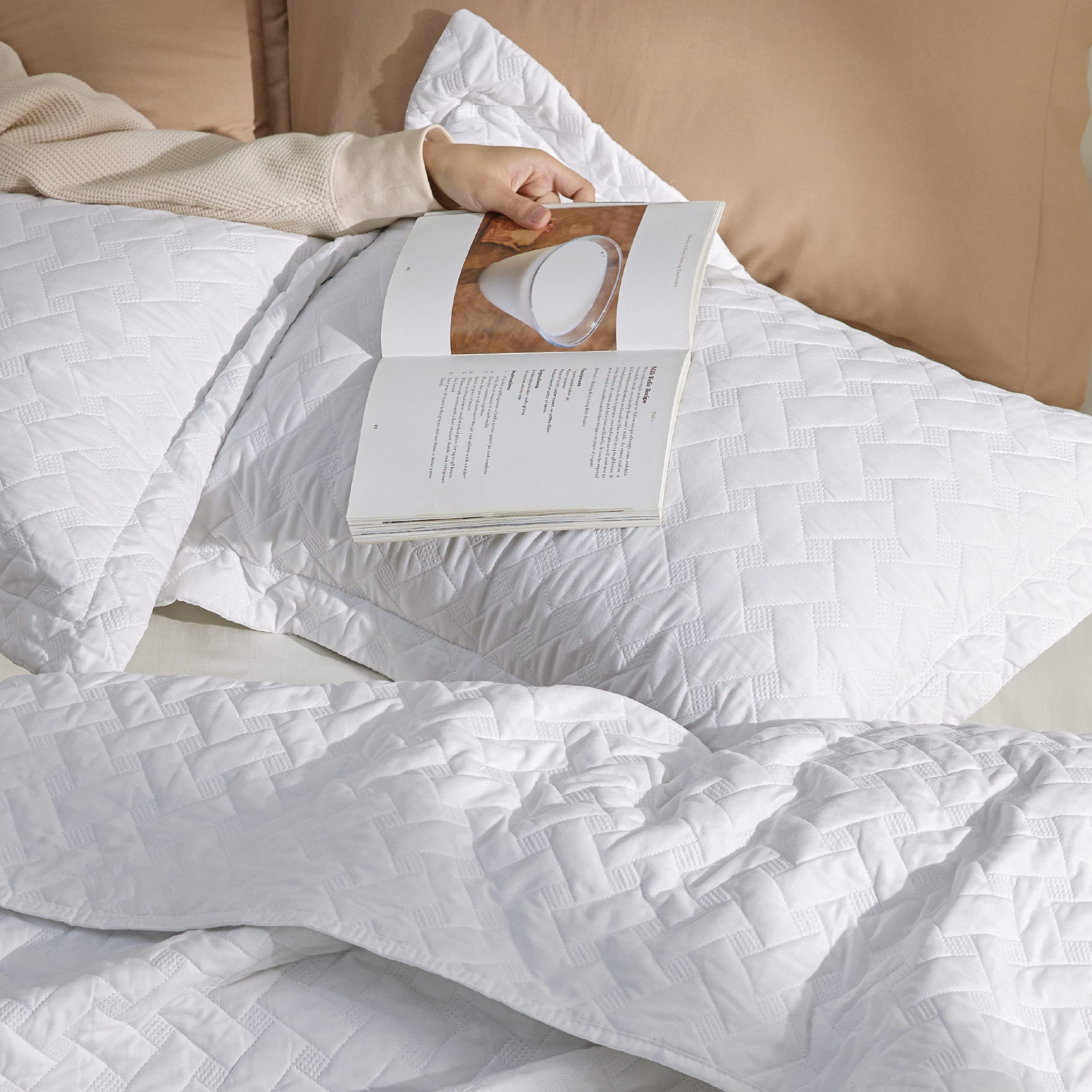 Foto 5 | Colcha California Bedsure King Size Blanca - Venta Internacional