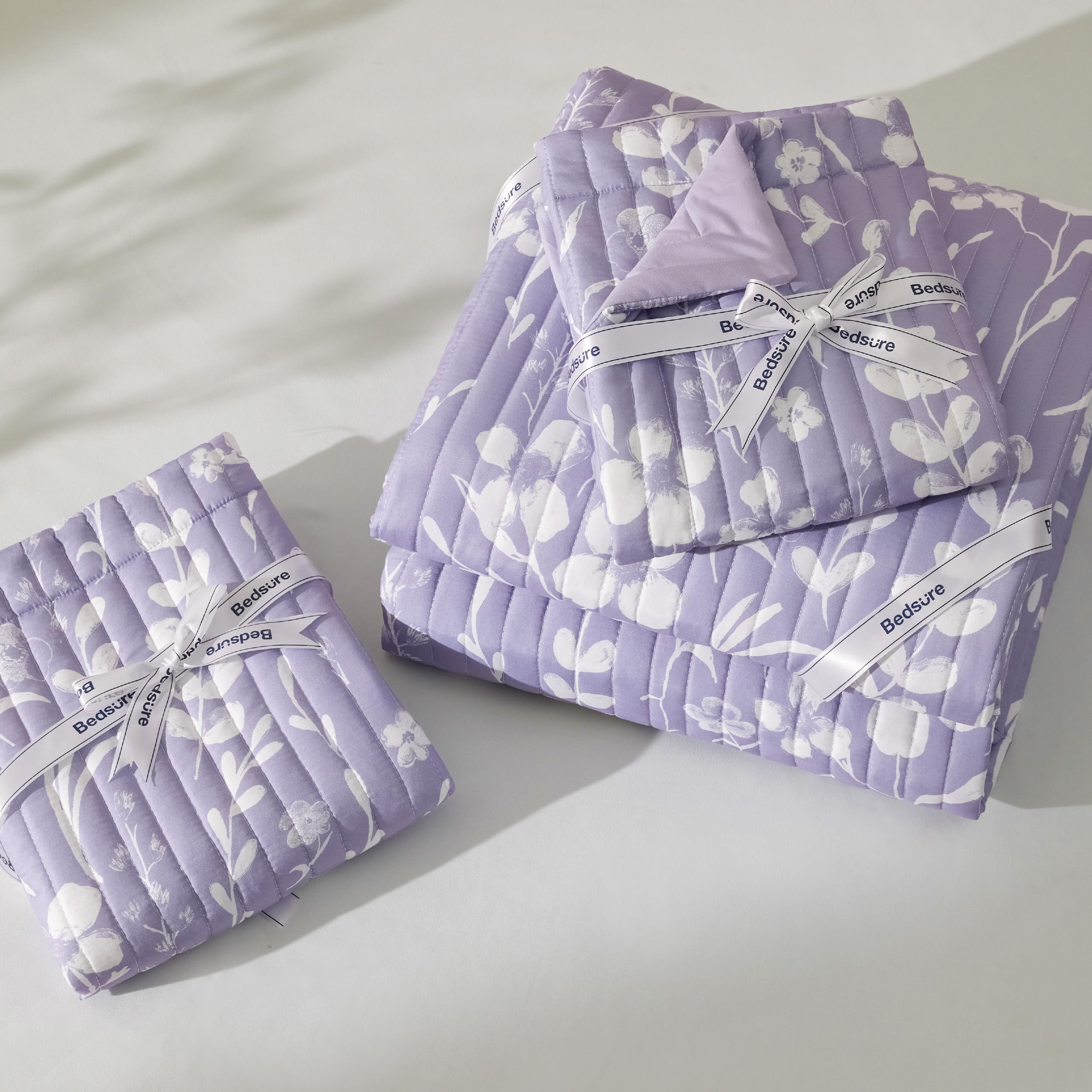 Foto 7 | Juego de Colcha Morado Queen con 2 Fundas - Venta Internacional
