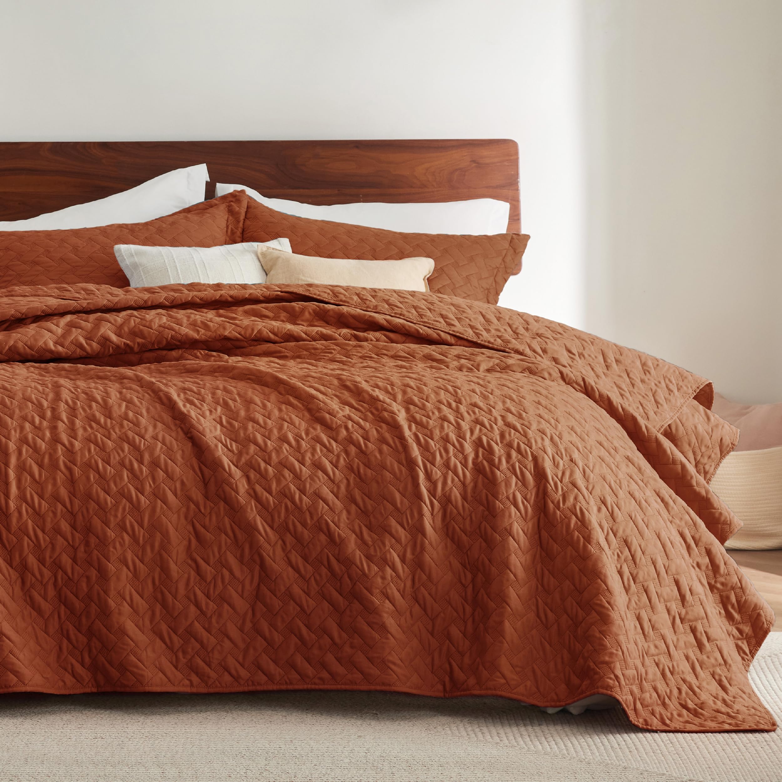 Foto 3 pulgar | Set de Colchas Quilt Bedsure Queen Naranja - Venta Internacional