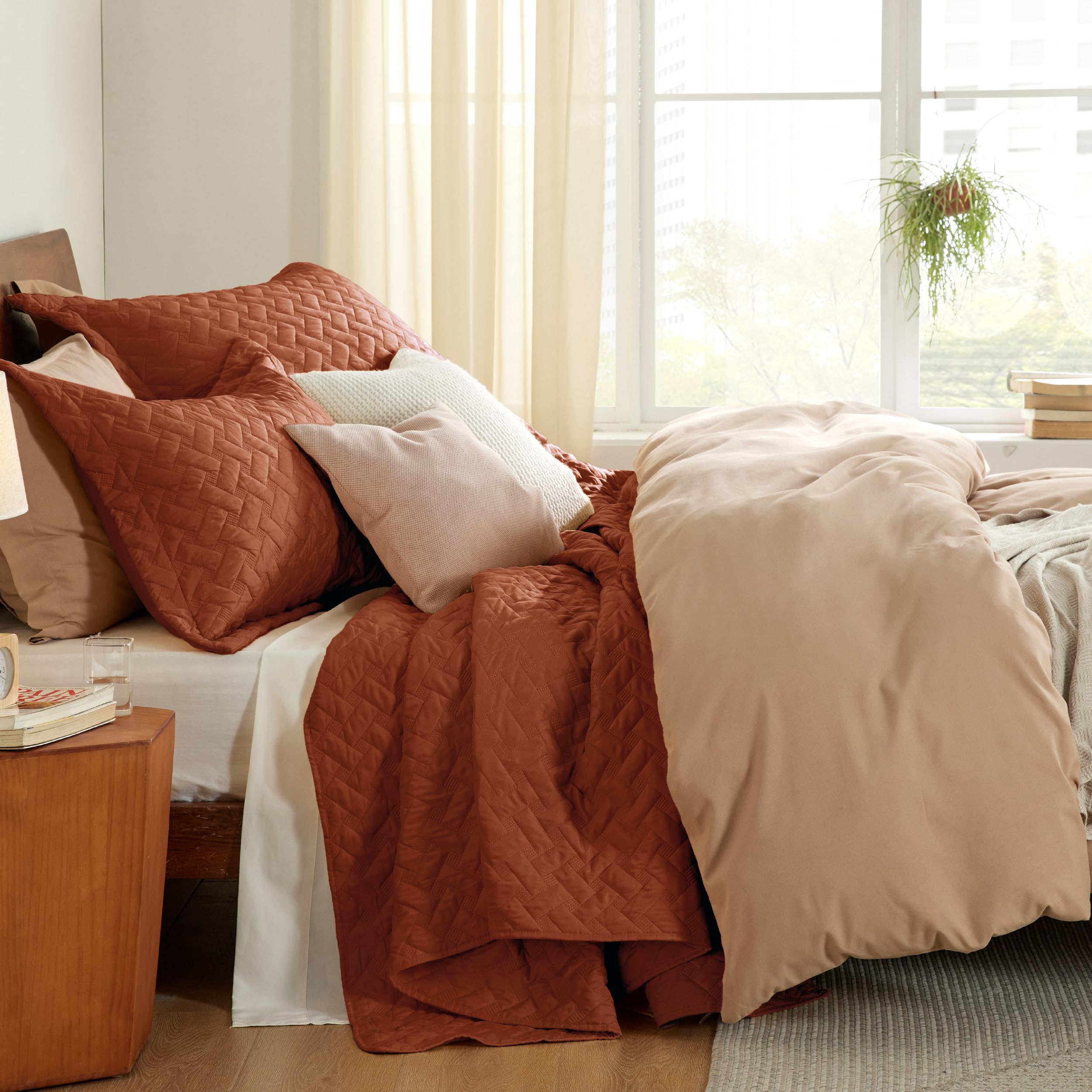Foto 6 pulgar | Set de Colchas Quilt Bedsure Queen Naranja - Venta Internacional