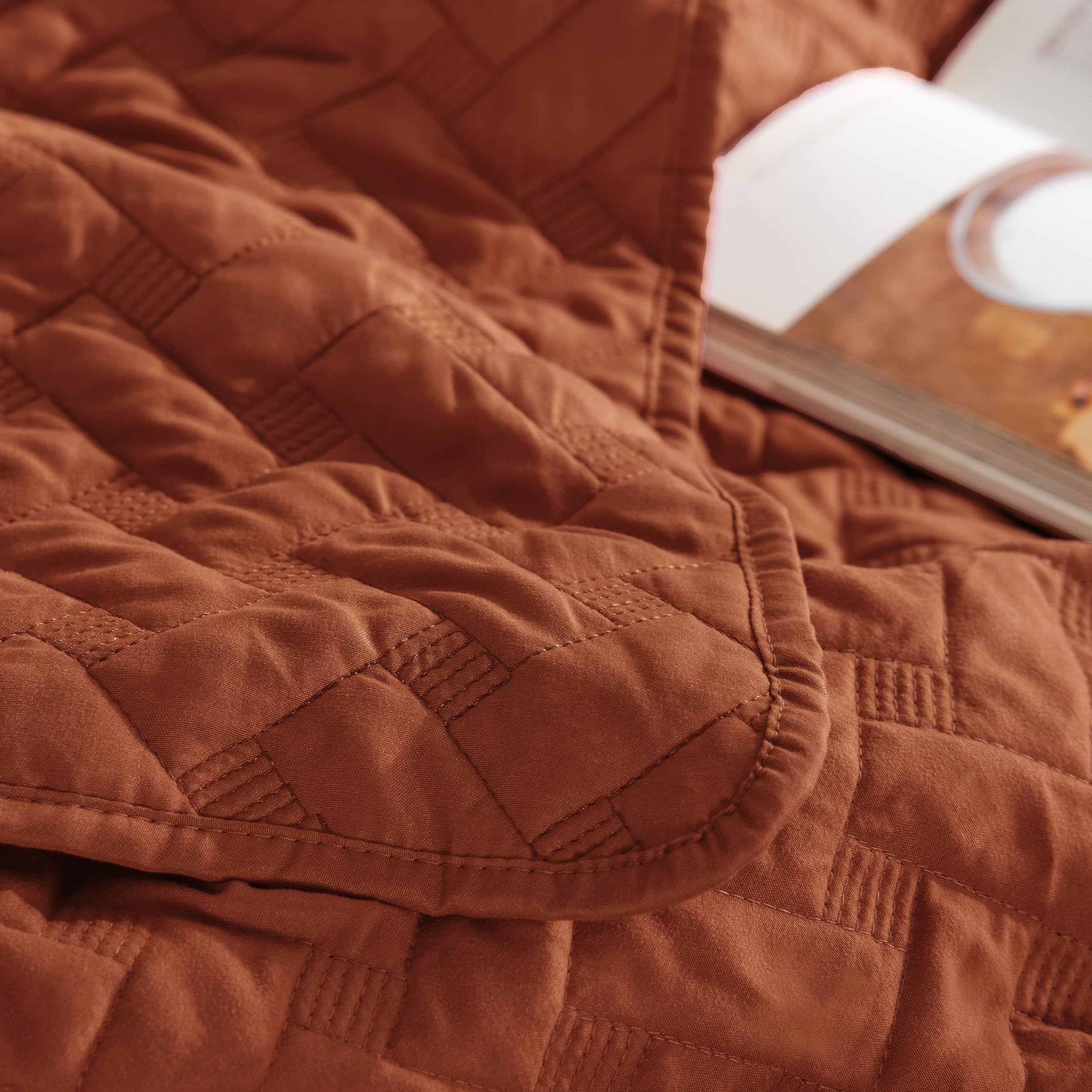 Foto 7 pulgar | Set de Colchas Quilt Bedsure Queen Naranja - Venta Internacional