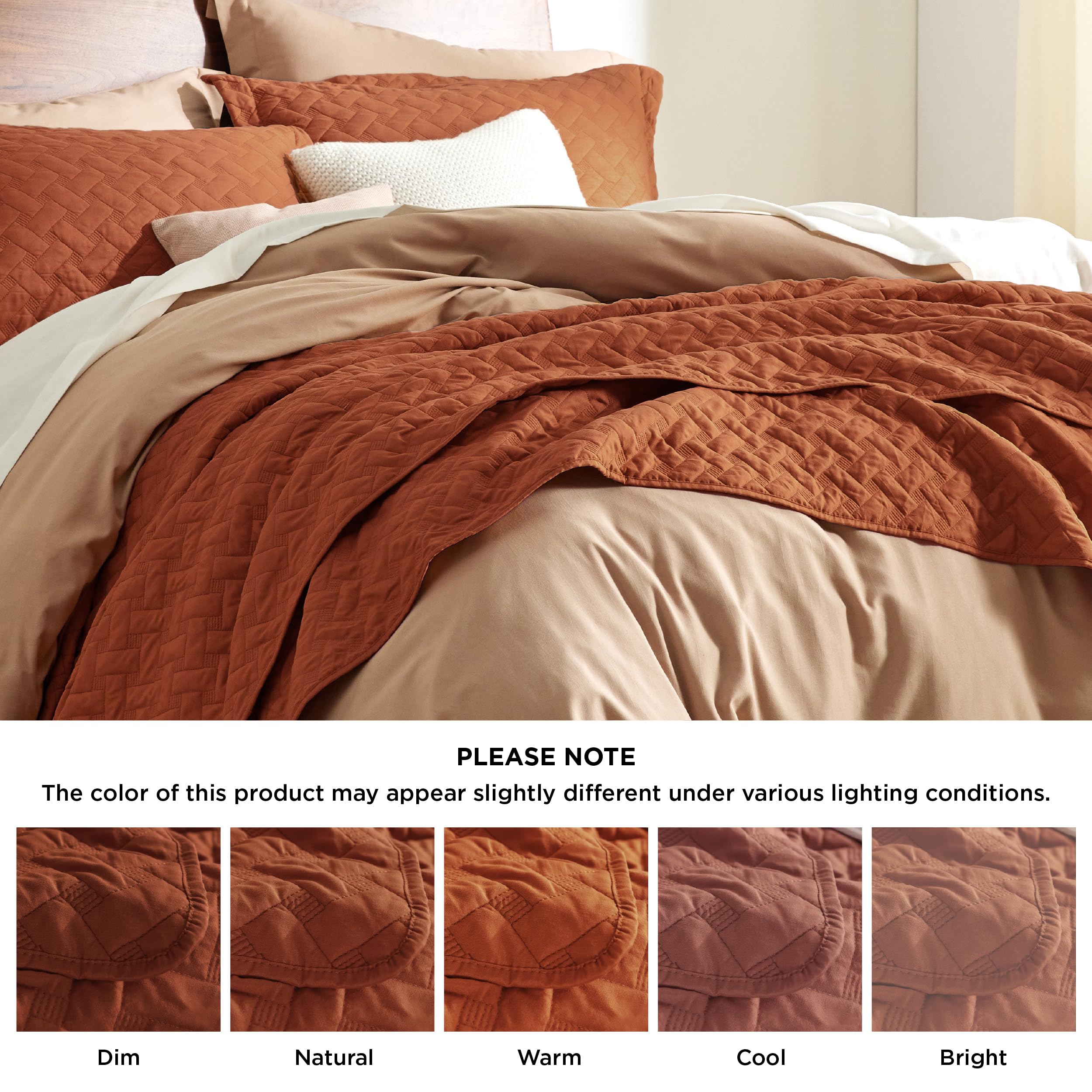 Foto 8 pulgar | Set de Colchas Quilt Bedsure Queen Naranja - Venta Internacional