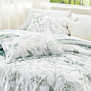 Foto 3 | Juego de Edredón Bedsure Individual con Estampado Floral Blanco Y Verde - Venta Internacional