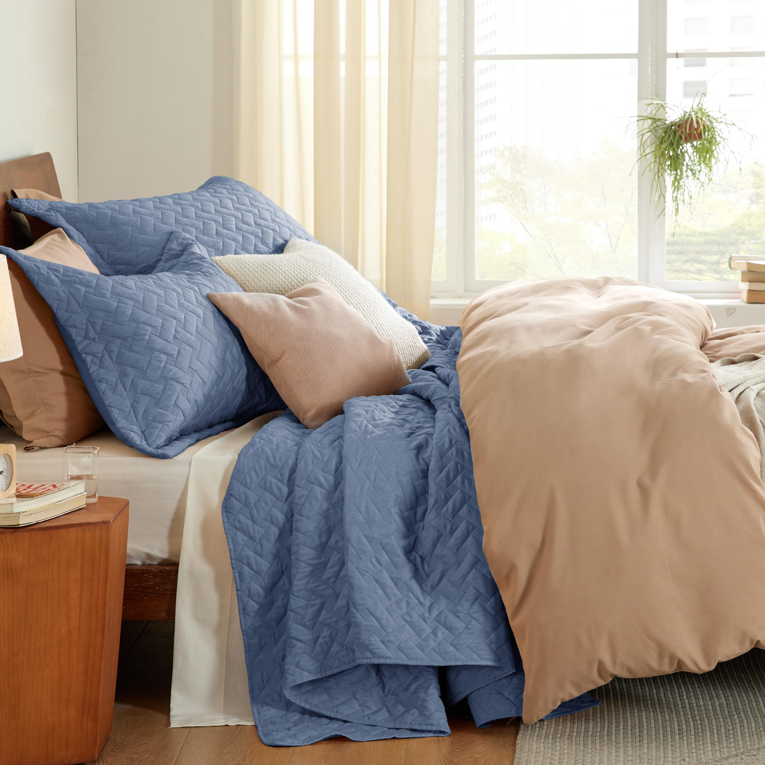 Foto 6 pulgar | Colchas Ligeras Quilt Bedsure King Azul Mineral - Venta Internacional